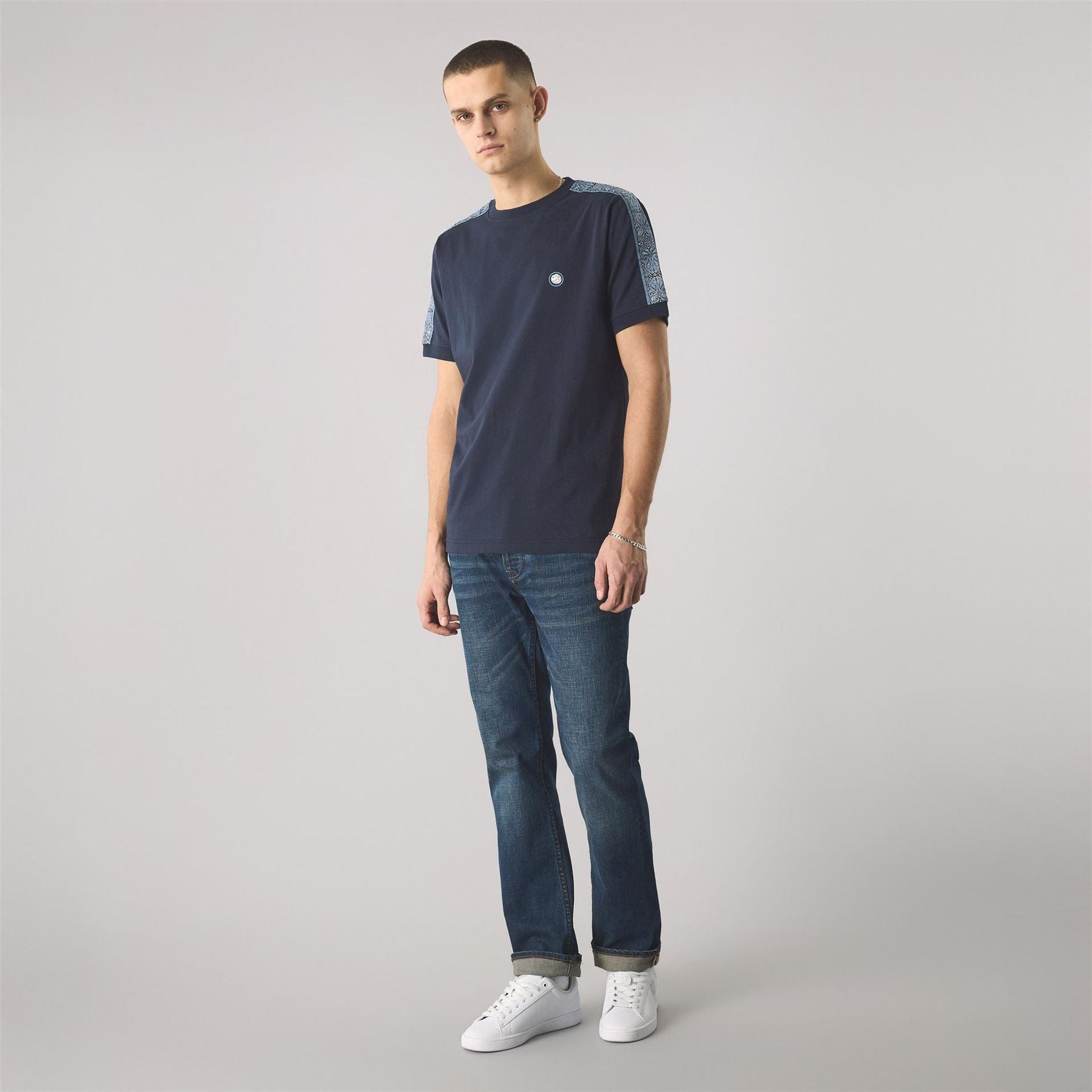 Pretty Green Eclipse Paisley Regular Fit T-Shirt