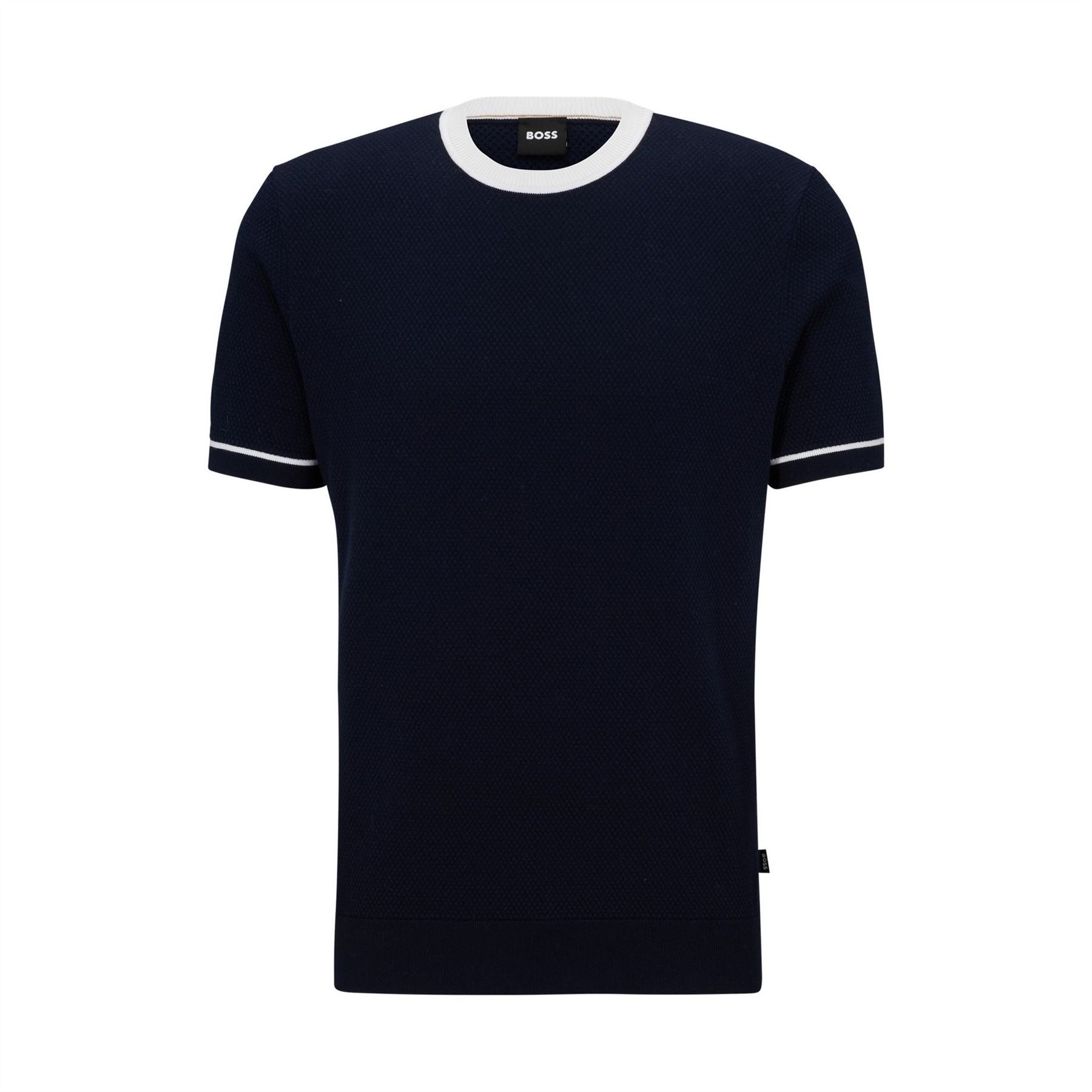 Boss Grosso Knitted T-Shirt, Soft Cotton