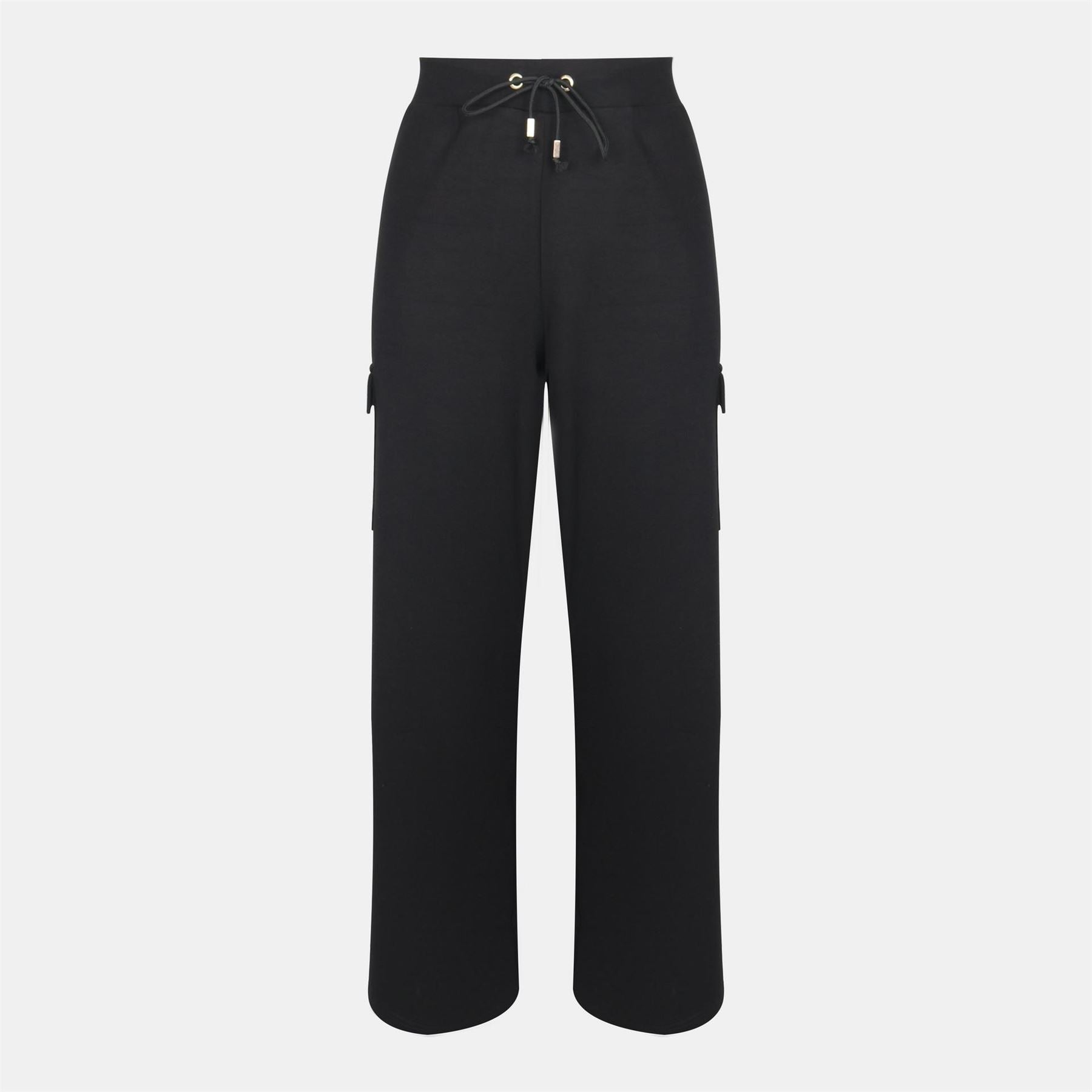 Biba Solid Patterned Open Hem Joggers