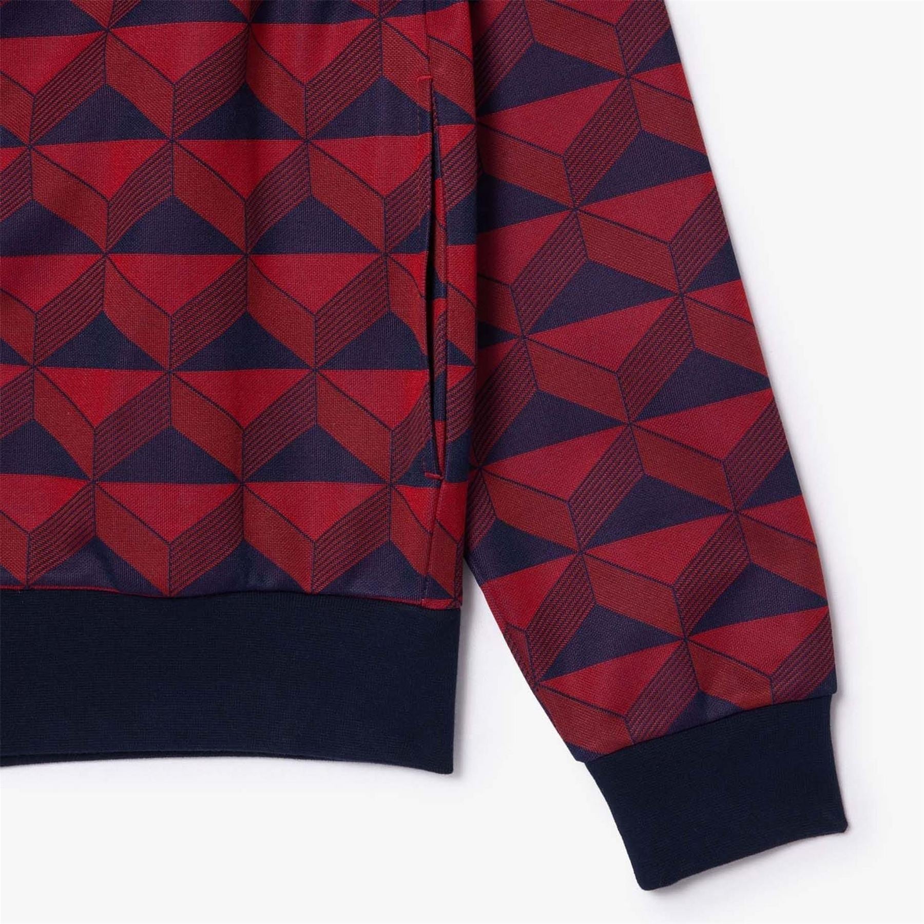Lacoste George Jacquard Motif Zipped Sweatshirt