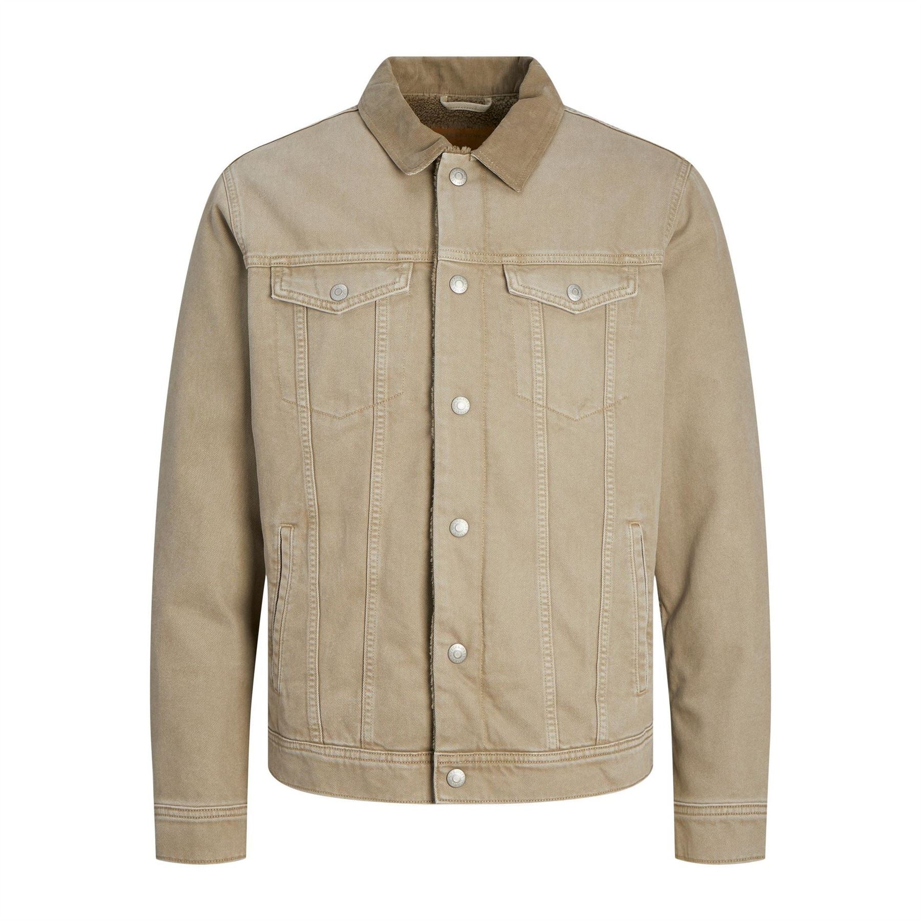Jack and Jones Sherpa Denim Jacket with Front Pocket