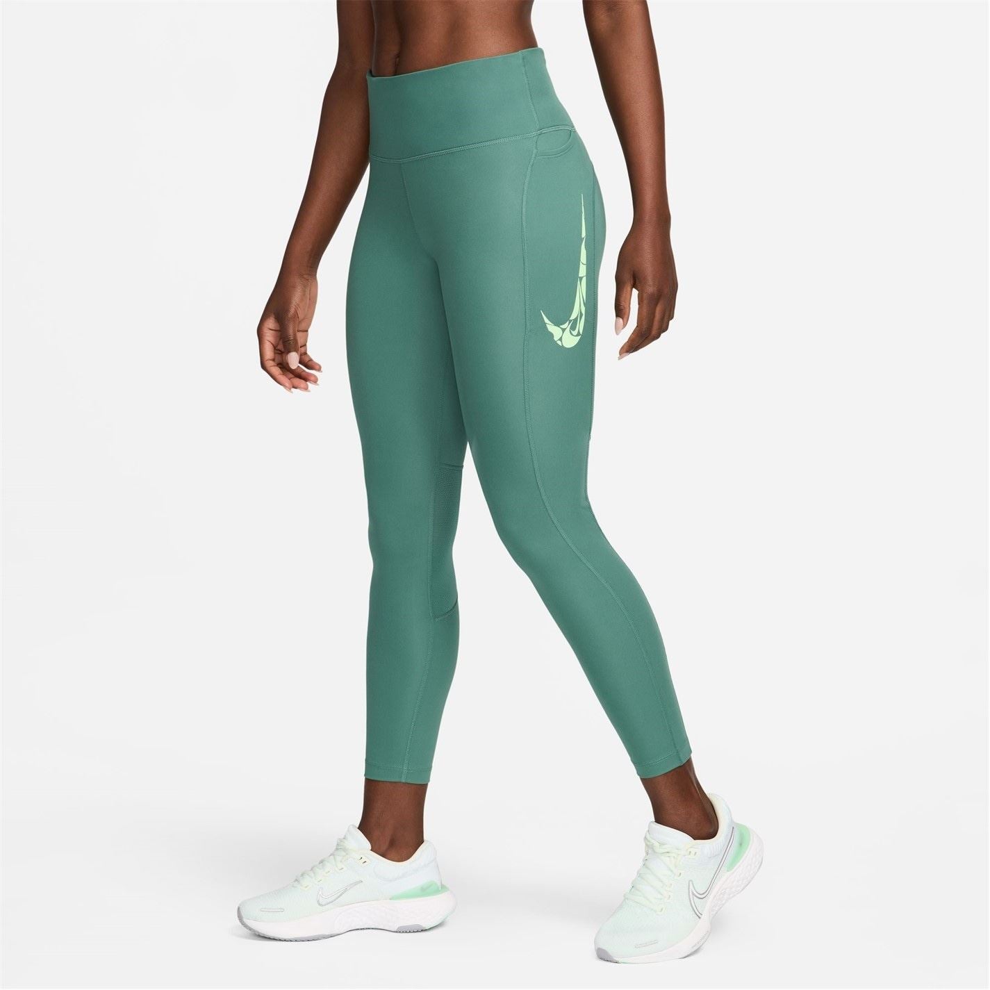 Nike Womens Swoosh Fast Mid Rise 7 8 Leggings