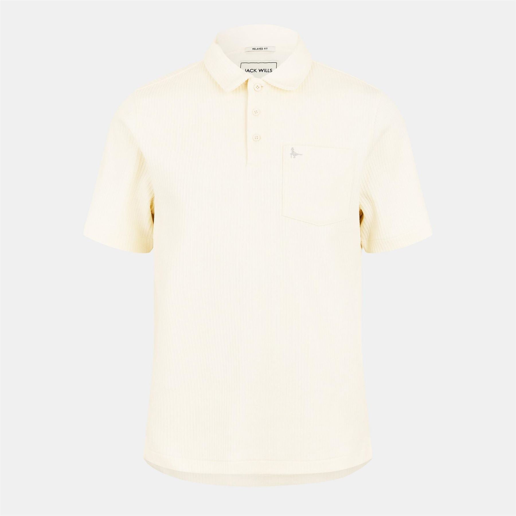 Jack Wills Jw Texture Short Sleeve Polo Shirt