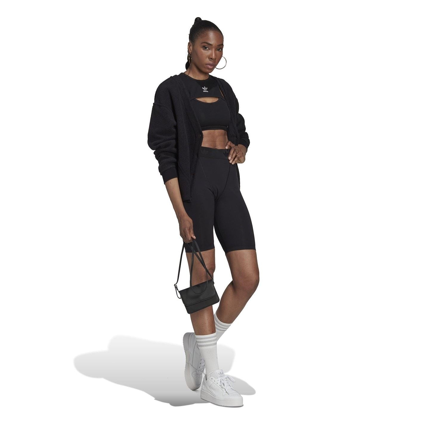 adidas Originals V Neck Oversize Fit Long Sleeve Sweater