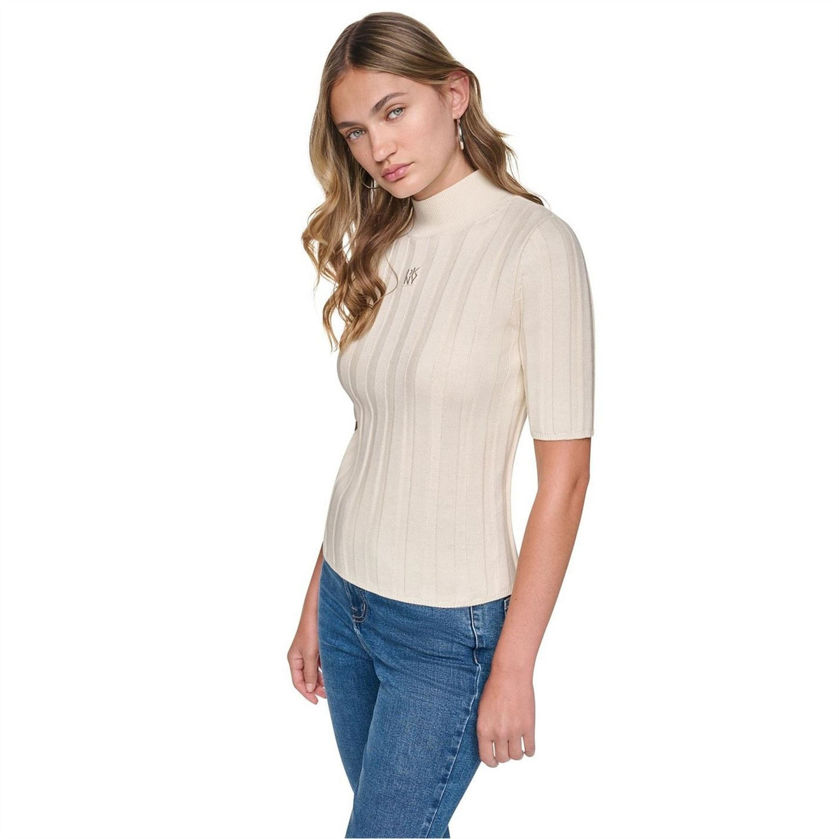 DKNY Rib Mock Knit