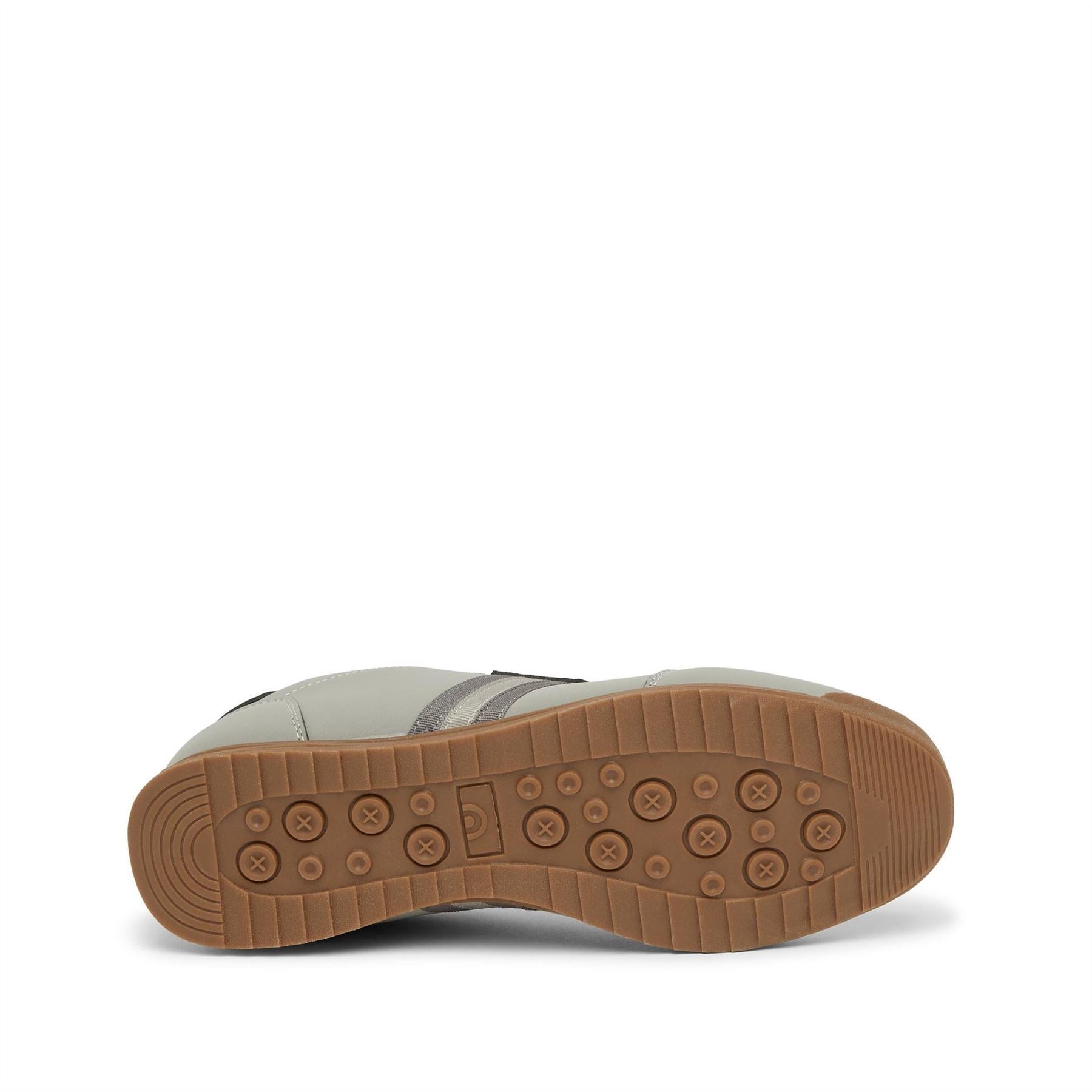 Lambretta Round Toe Stripe Patterned Flat Heel Trainers