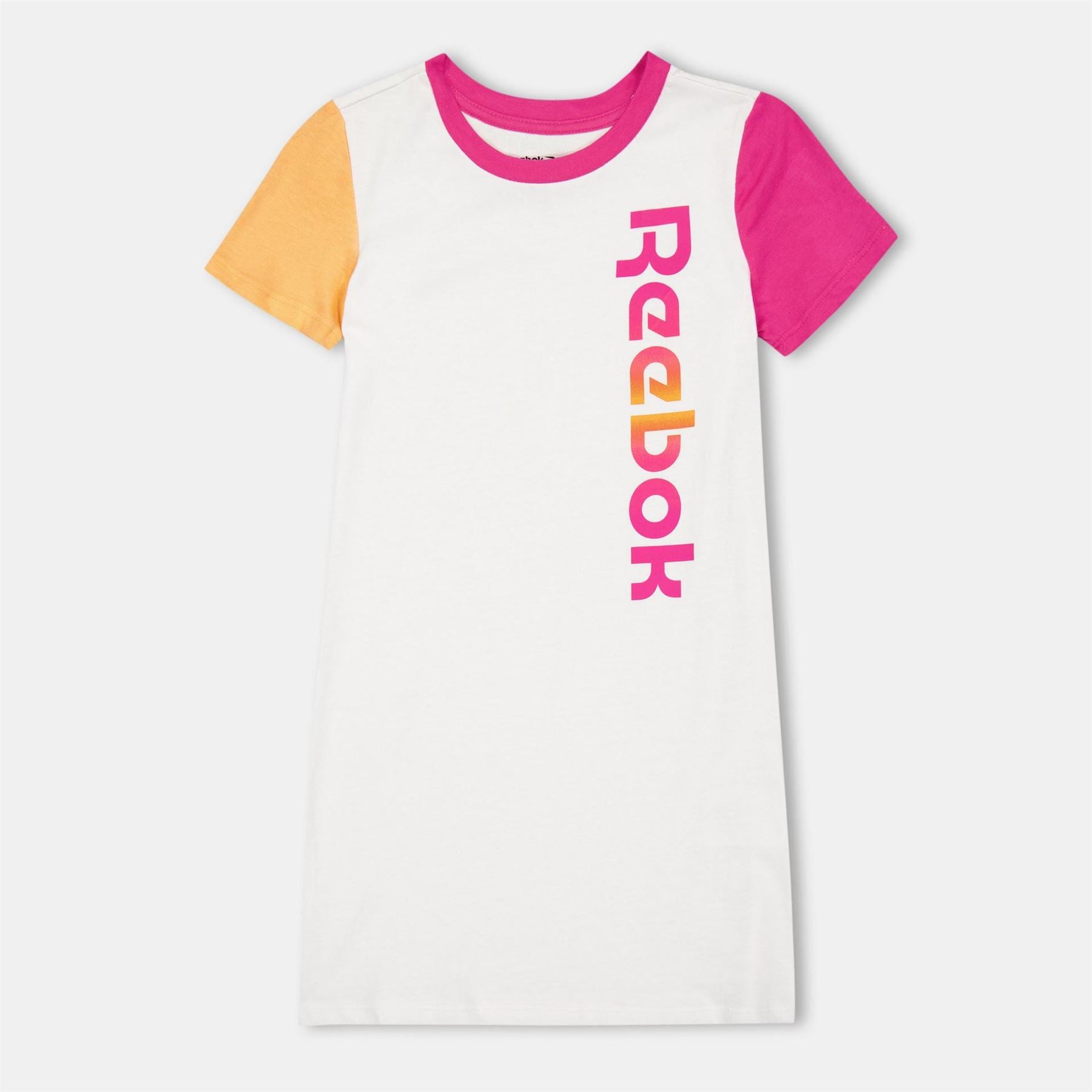 Reebok Color Block Crew Neck Mini T-Shirt Dress