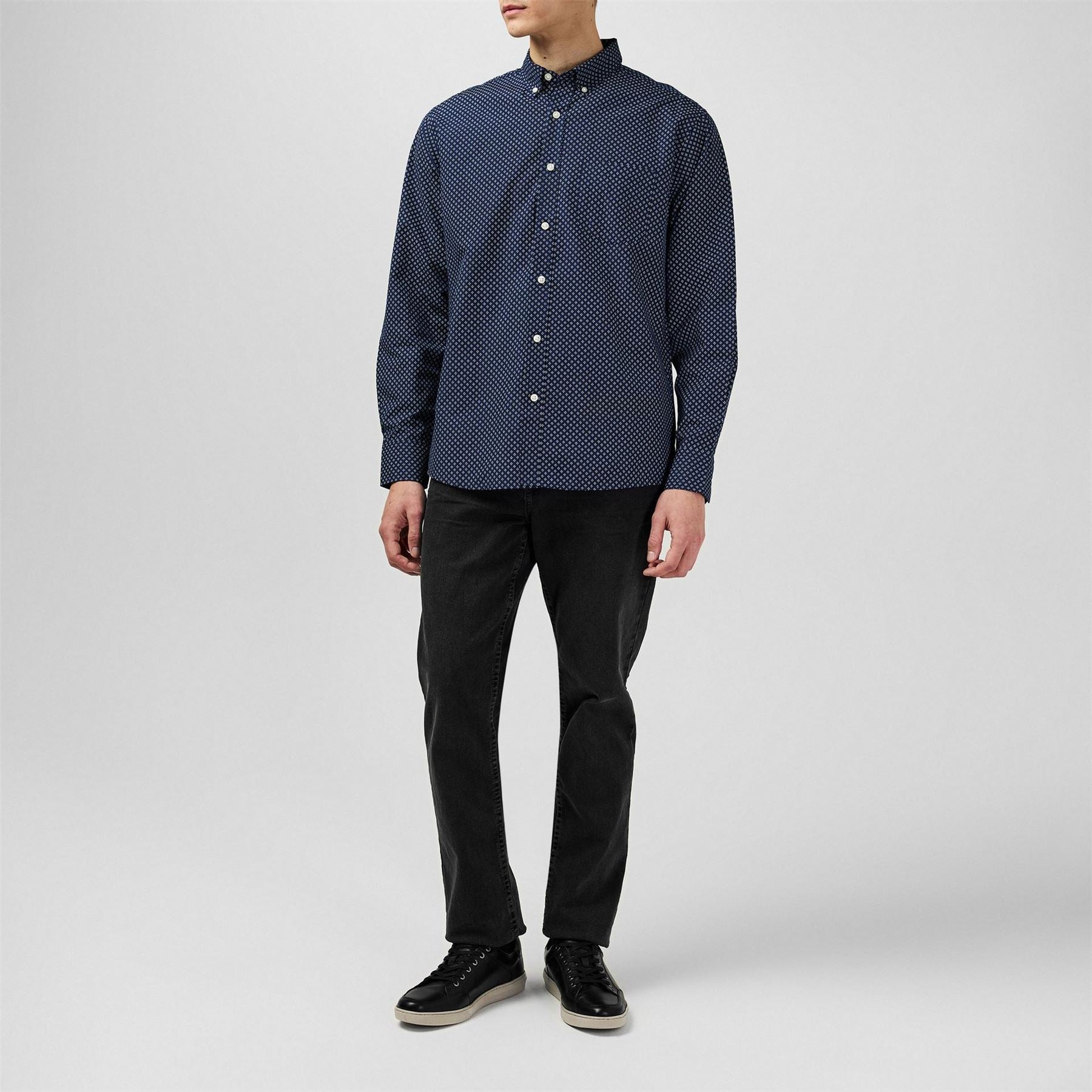 Fabric Mens Classic Poplin Long Sleeve Shirt