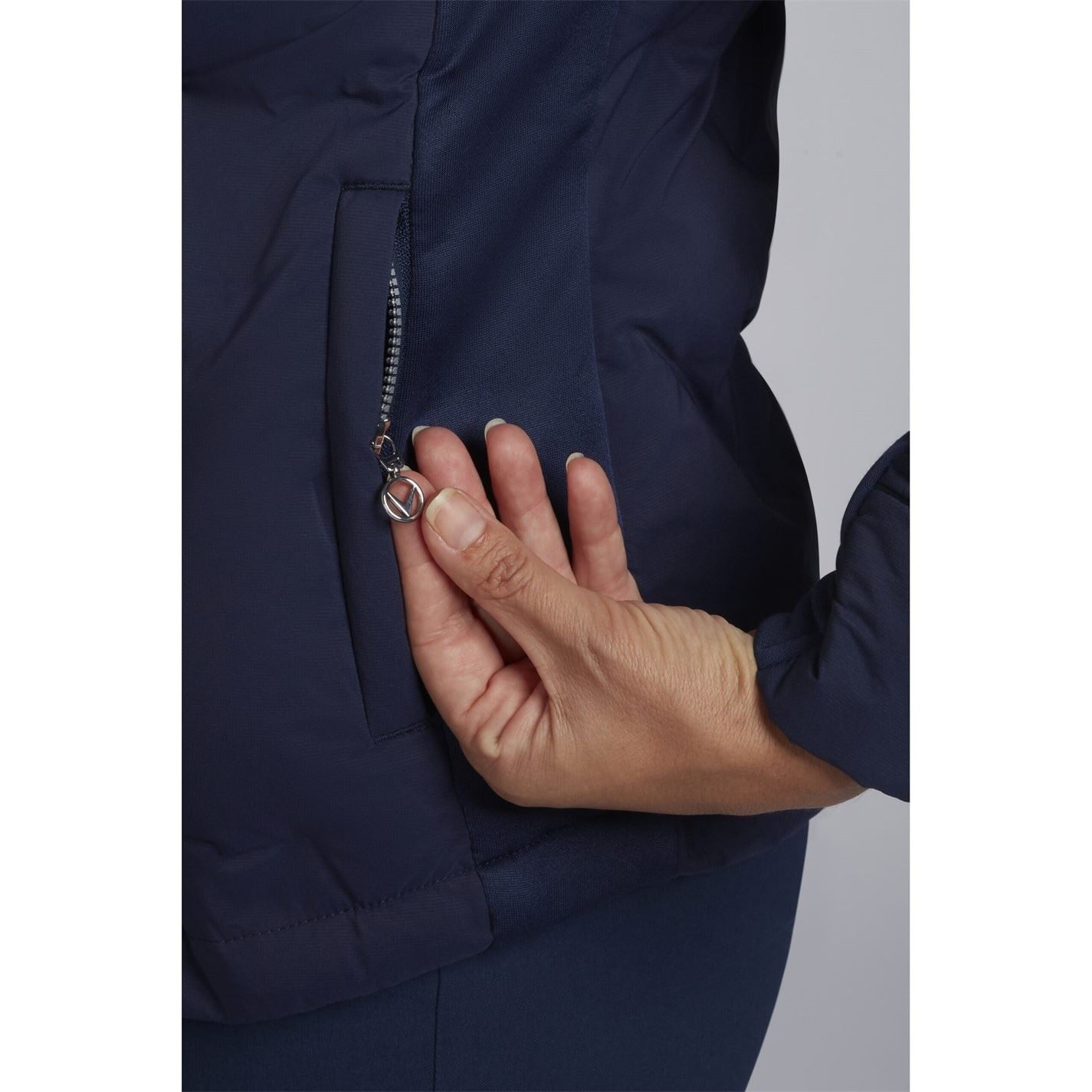 Callaway Full Zipper Solid Patterned Jacket