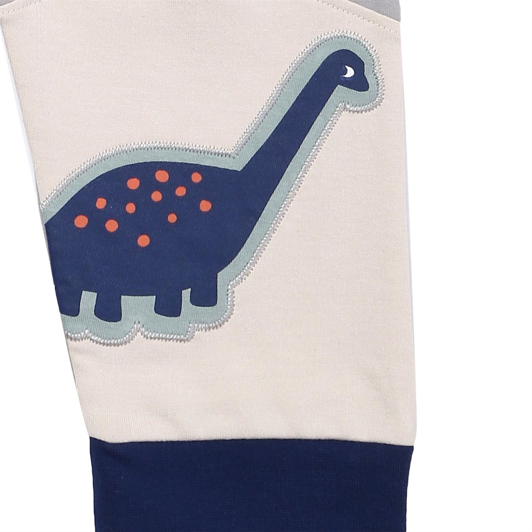 Lilly and Sid Black Dino Closed Hem Fleece Jogger
