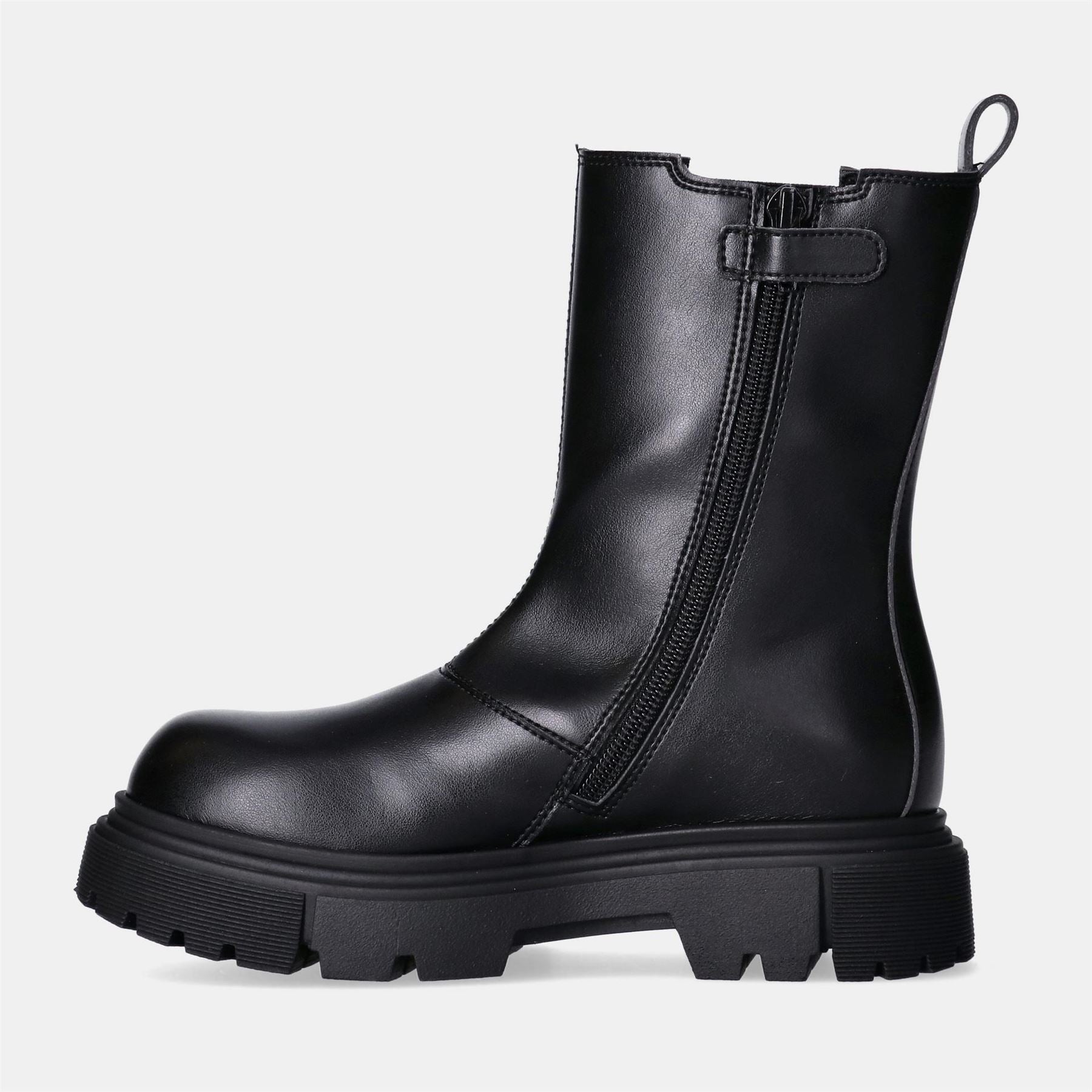 Calvin Klein Jeans Zipper Lug Sole Chunky Heeled Chelsea Boots