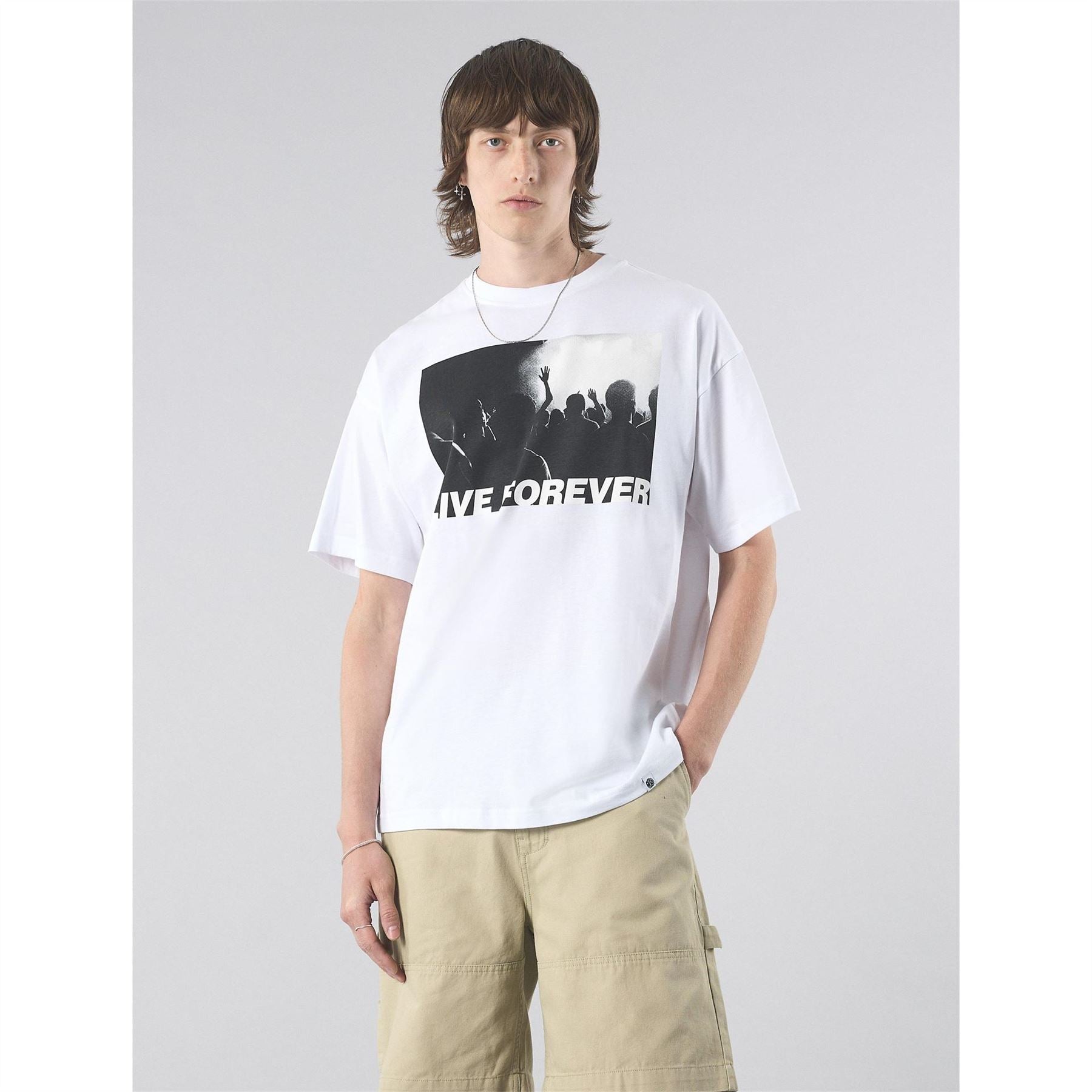 Pretty Green Porsche Live Forever Lettering Graphic T-Shirt