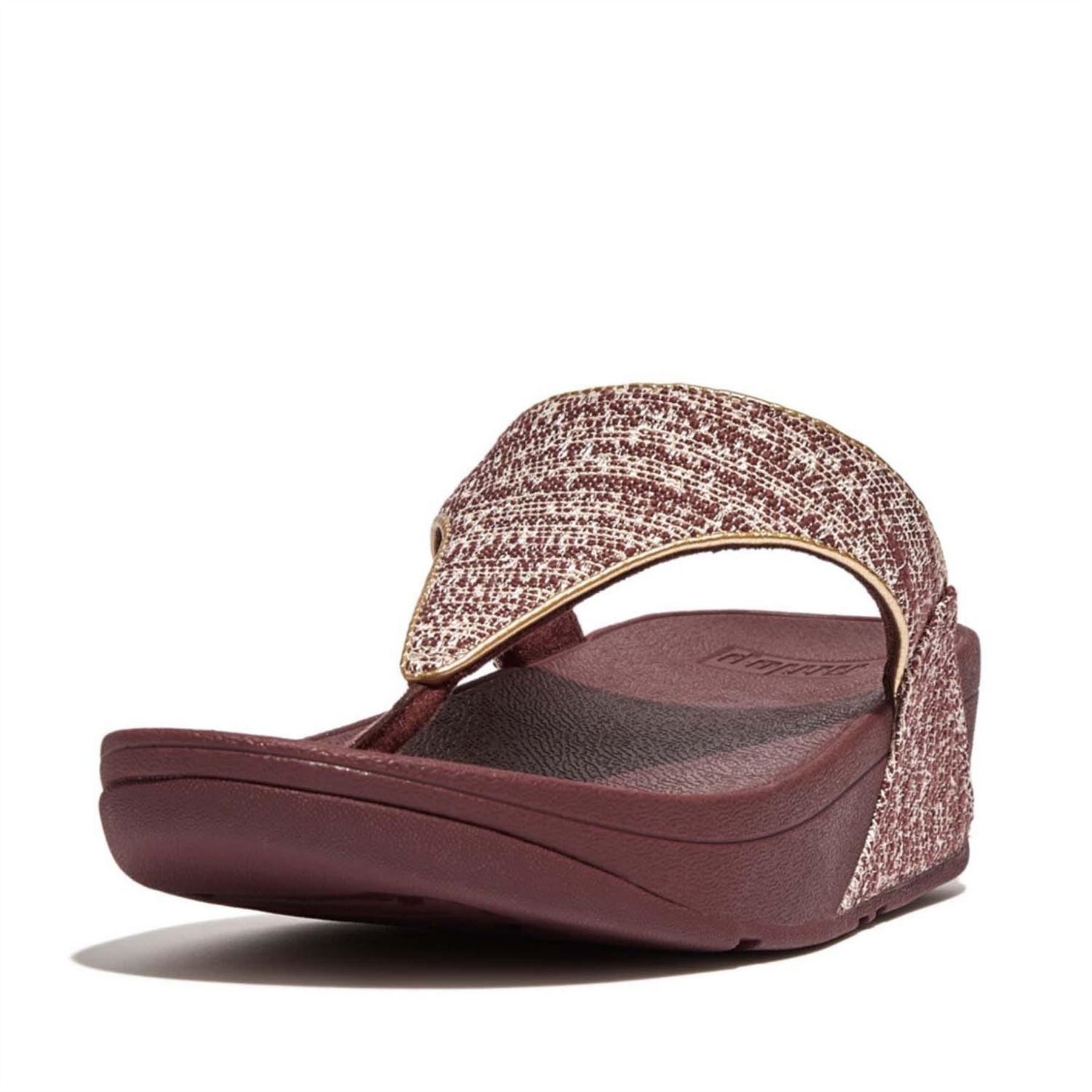 Fitflop Lulu Shimmerweave Toe Post Sandals