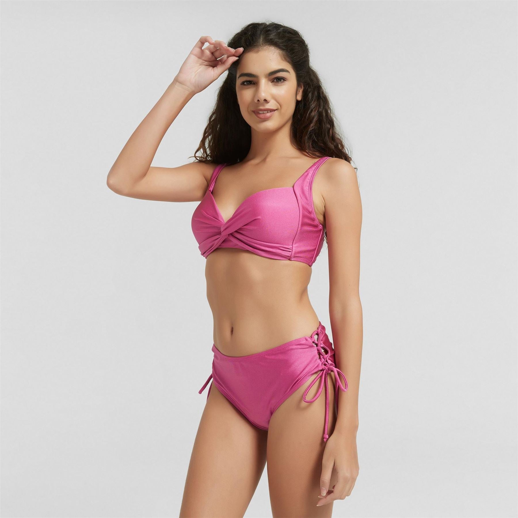 Be You Shimmer Plunge Bikni Top