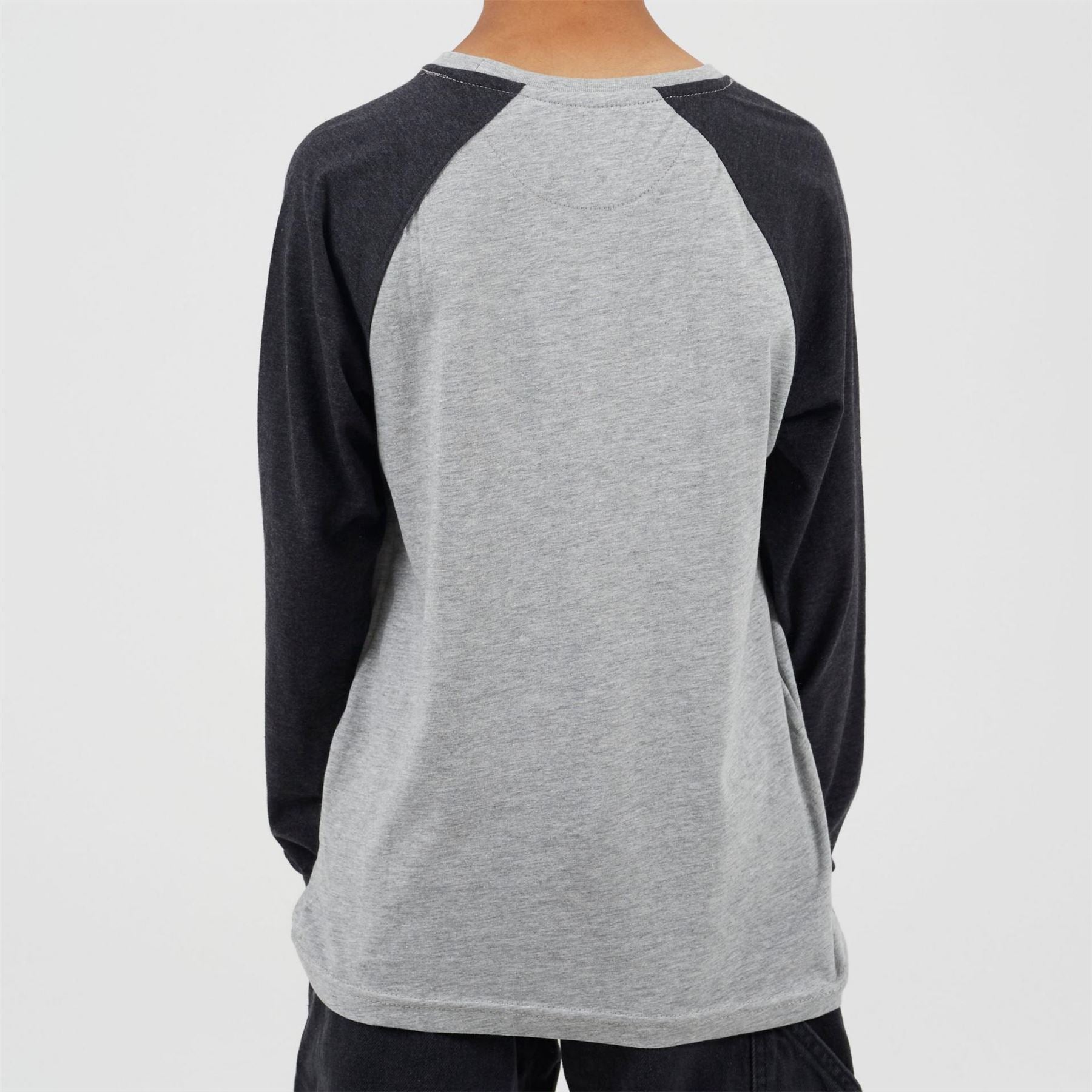 Brave Soul Boys Long Sleeve Crew Neck Tee With Contrast Raglan Sleeves