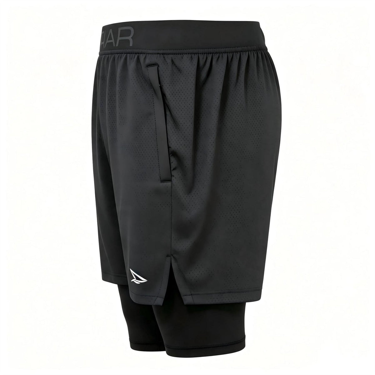 No Fear Mens 2 In 1 Compression Shorts