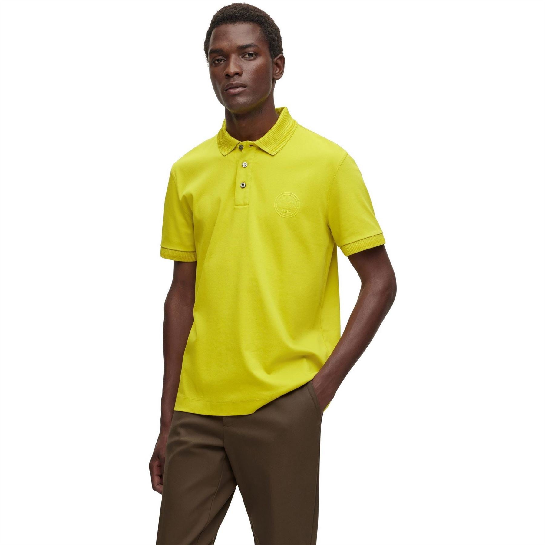 Boss Collared Neck Short Sleeve Regular Fit Shirt