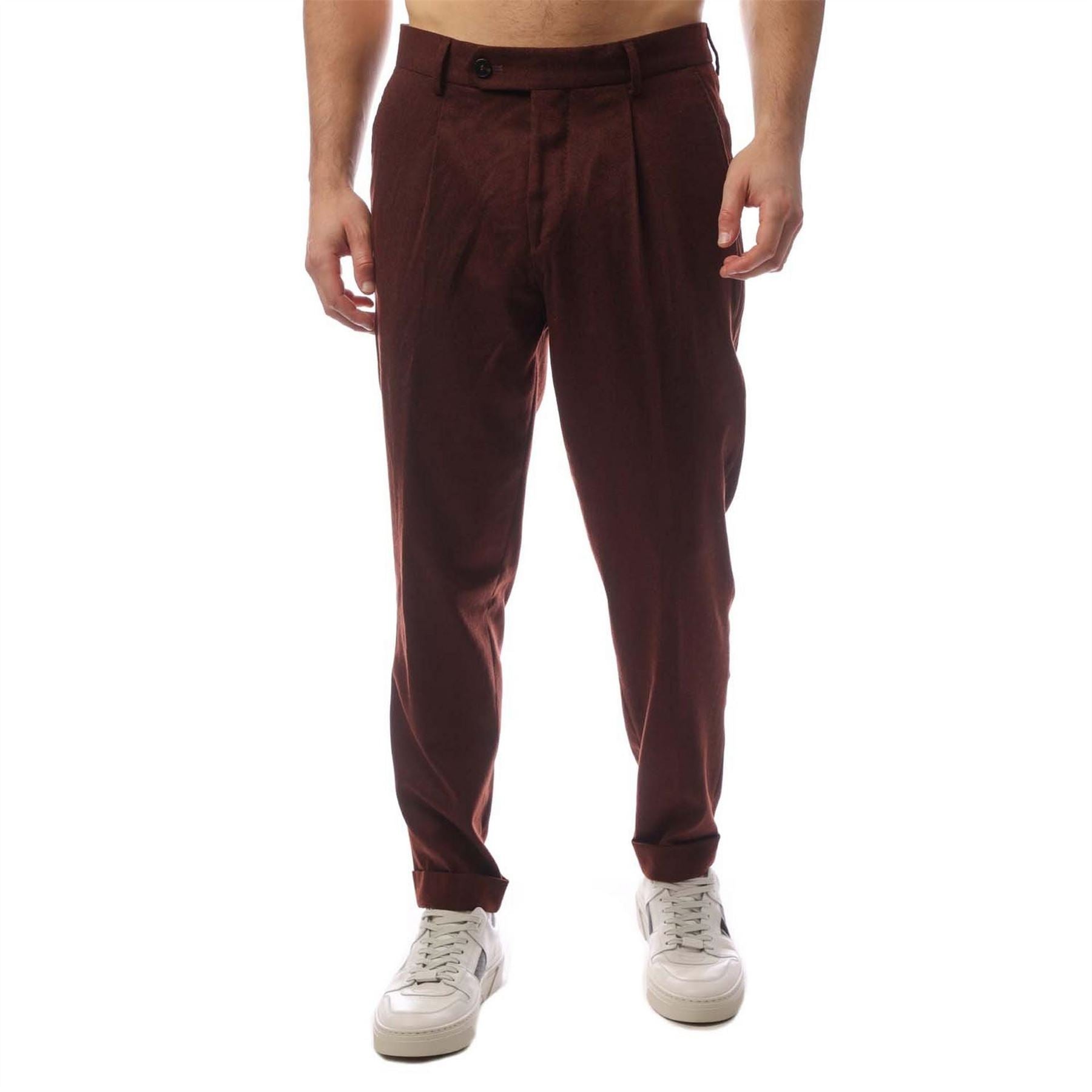 Boss Tailored Fit Pleated Trousers