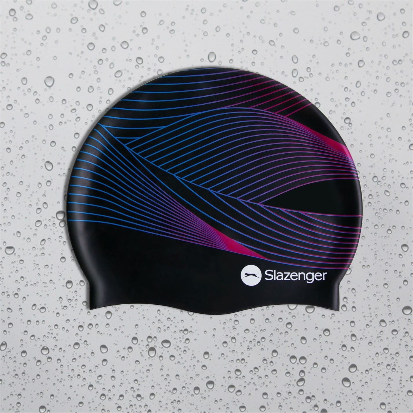 Slazenger Print Silicone Swimming Cap Adults