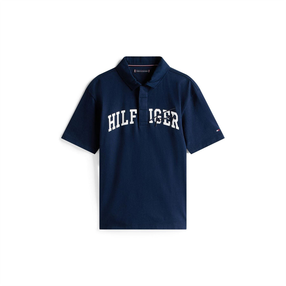 Tommy Hilfiger Script Logo Short Sleeve Polo Shirt