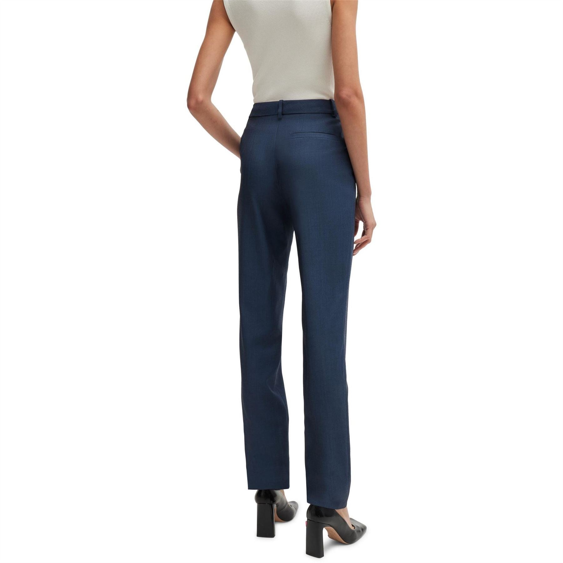 Boss Tanuri Solid Patterned Straight Chinos