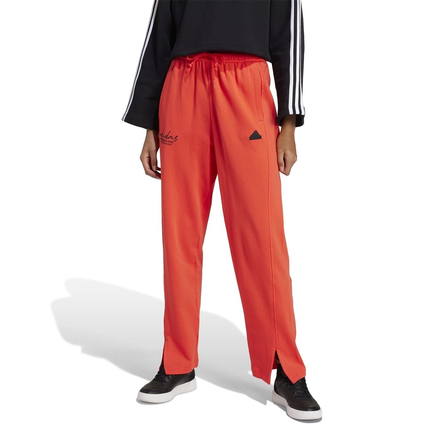 adidas Signature Graphic Embroidery French Terry Straight Leg Joggers