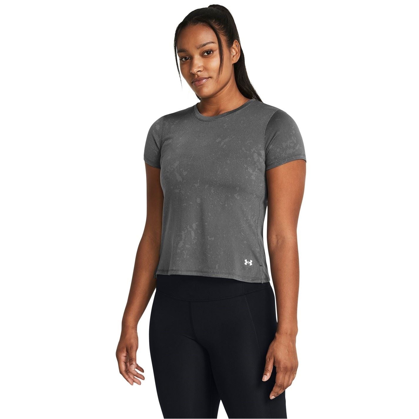 Under Armour Womens Armour Ua Launch Splatter Ss Running Top