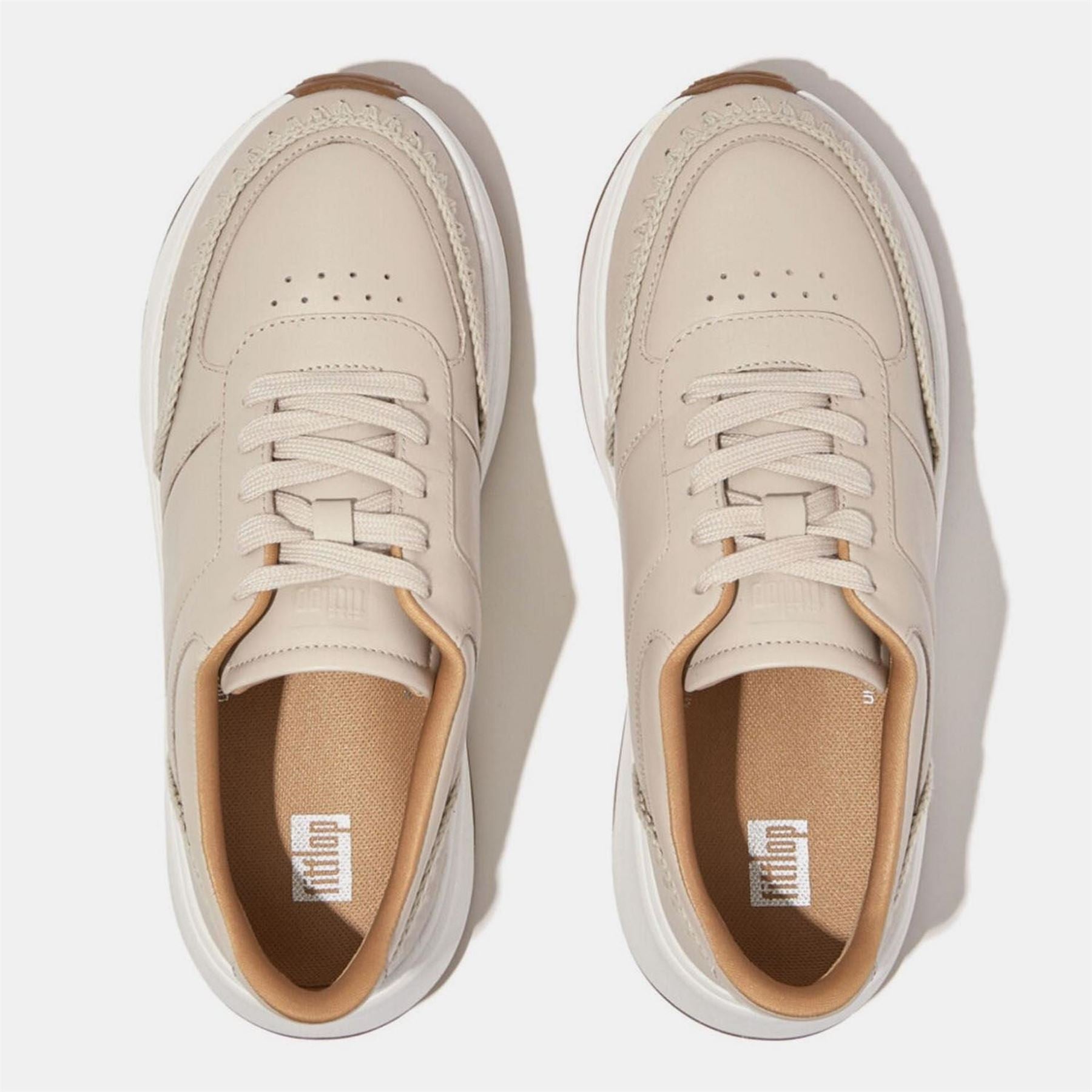 Fitflop Mode Crochet Stitch Leather Flatform Trainers