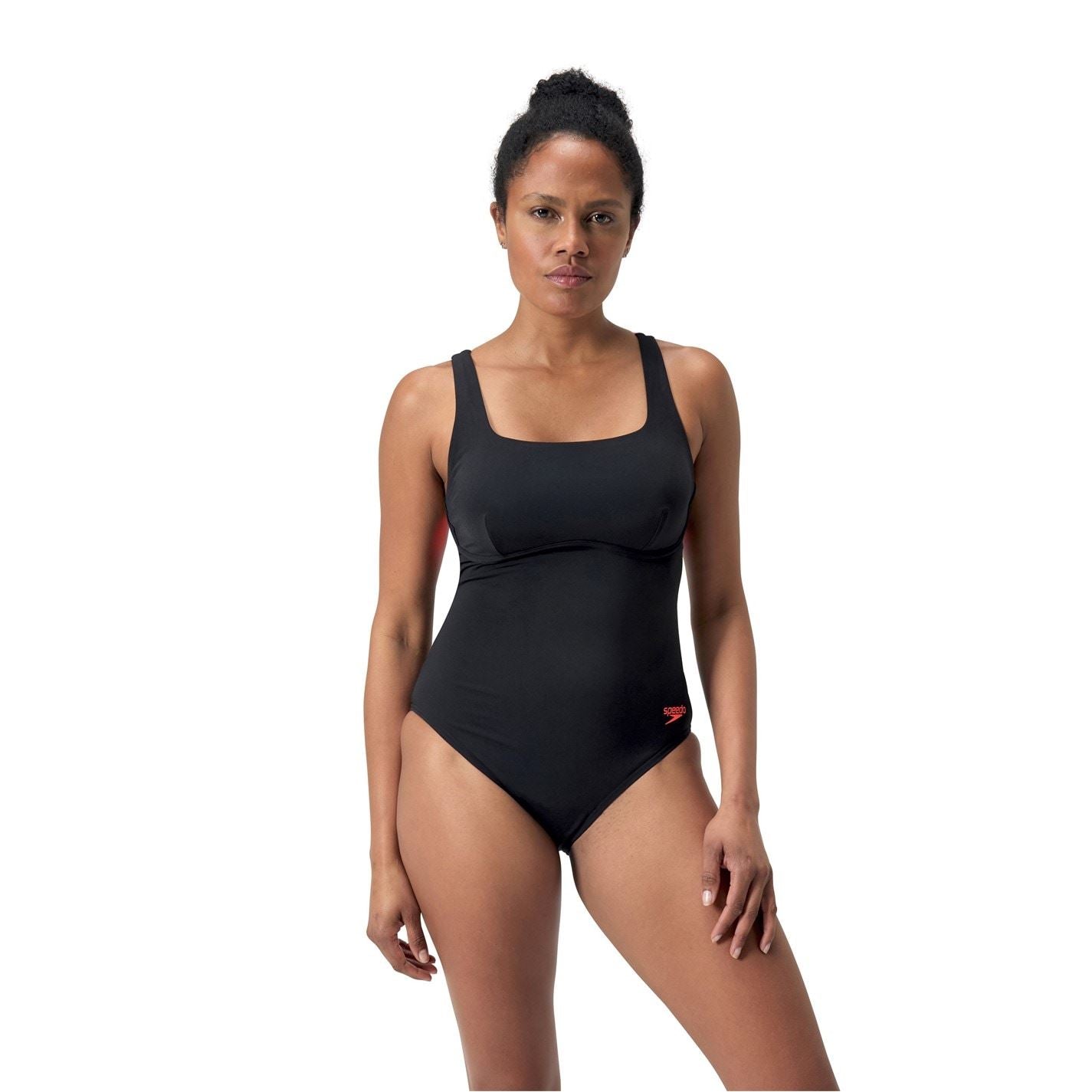 Speedo Square Neck Regular Fit Swimsuit