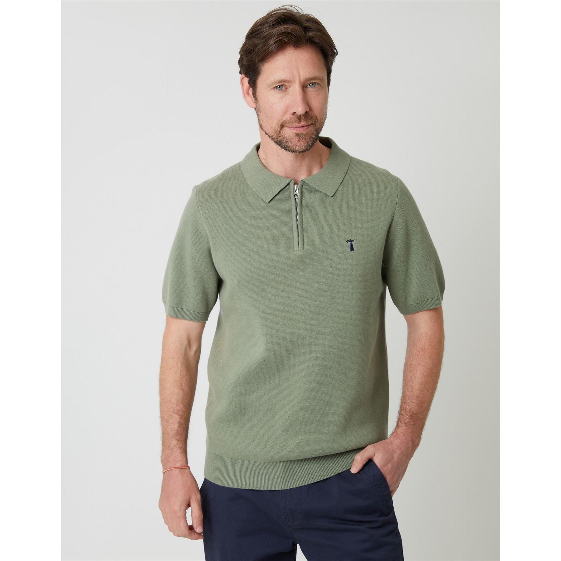 Saltwell Zip Neck Regular Fit Polo Shirt