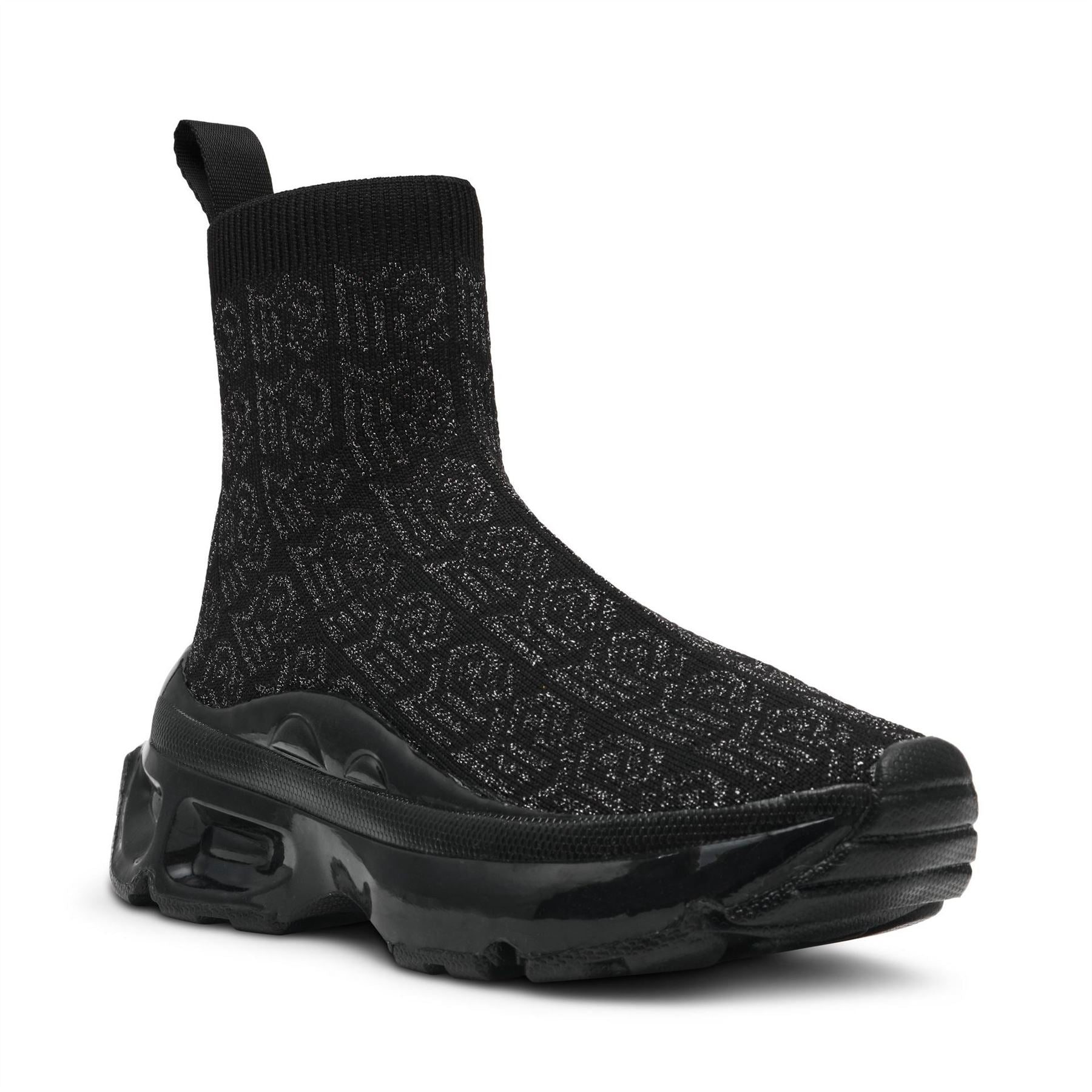 Steve Madden Flyby Abstract Patterned Sock Trainers