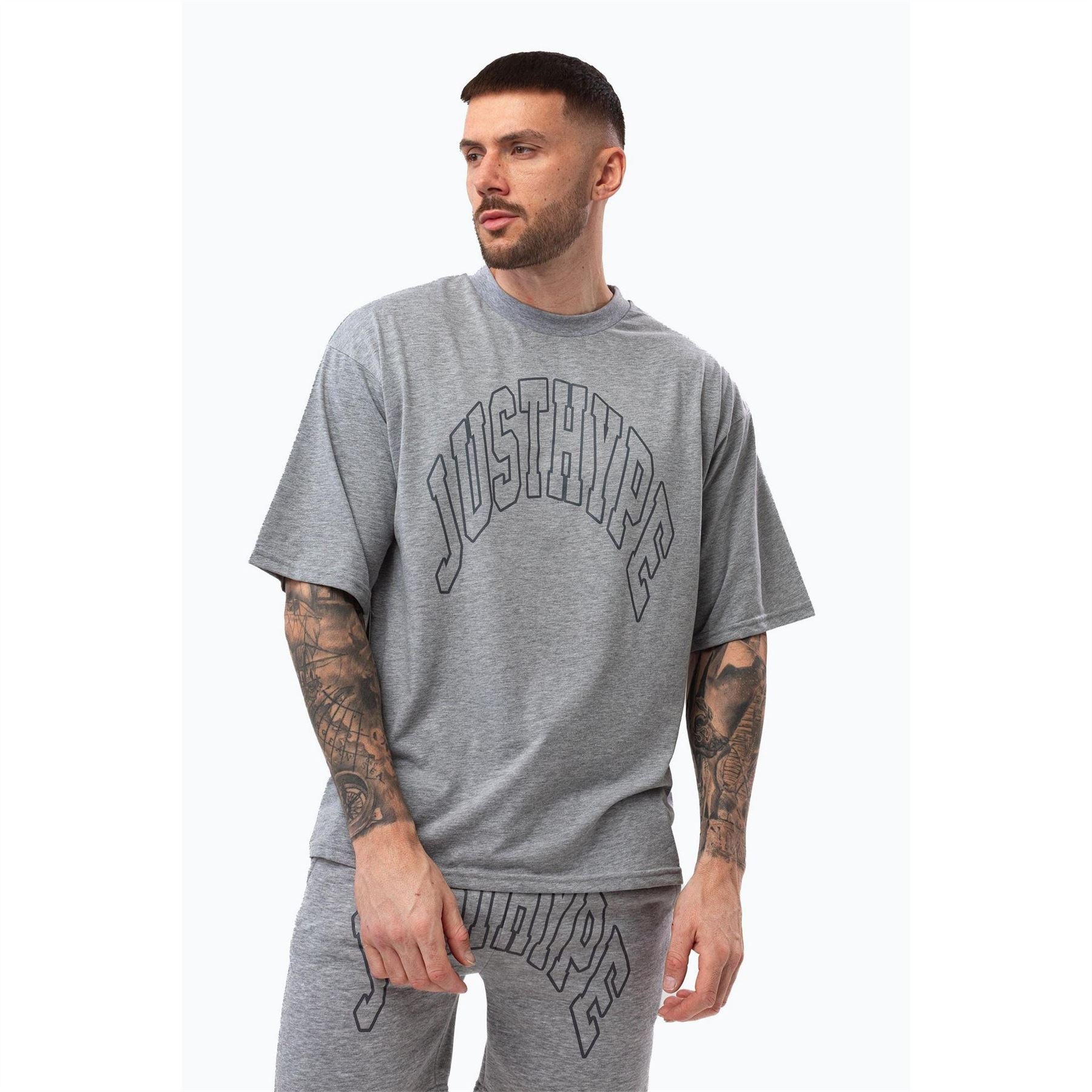 Hype Arch Lettering Crew Neck Regular Fit T-Shirt