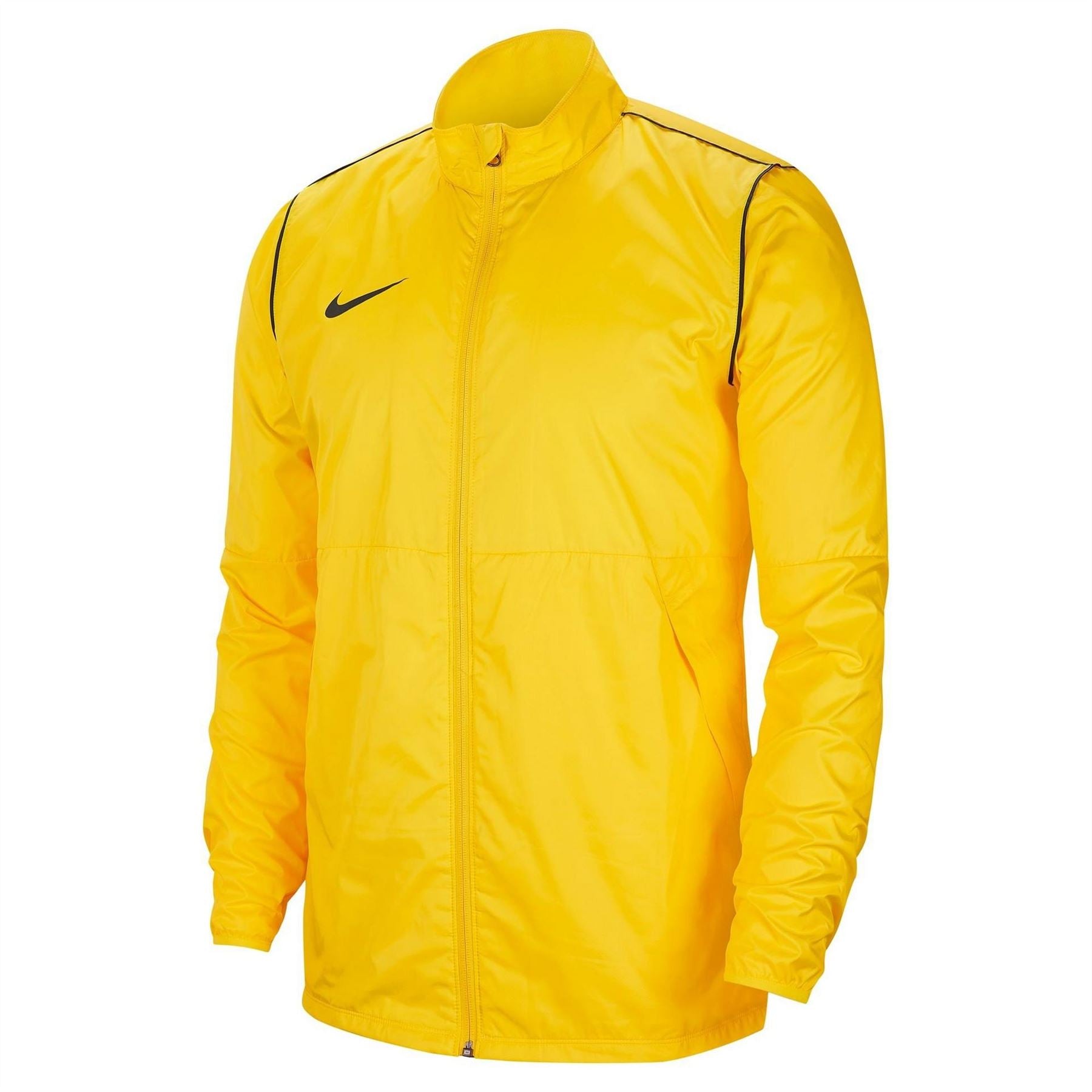 Nike Solid Patterned Rain Jacket with Side Stripes