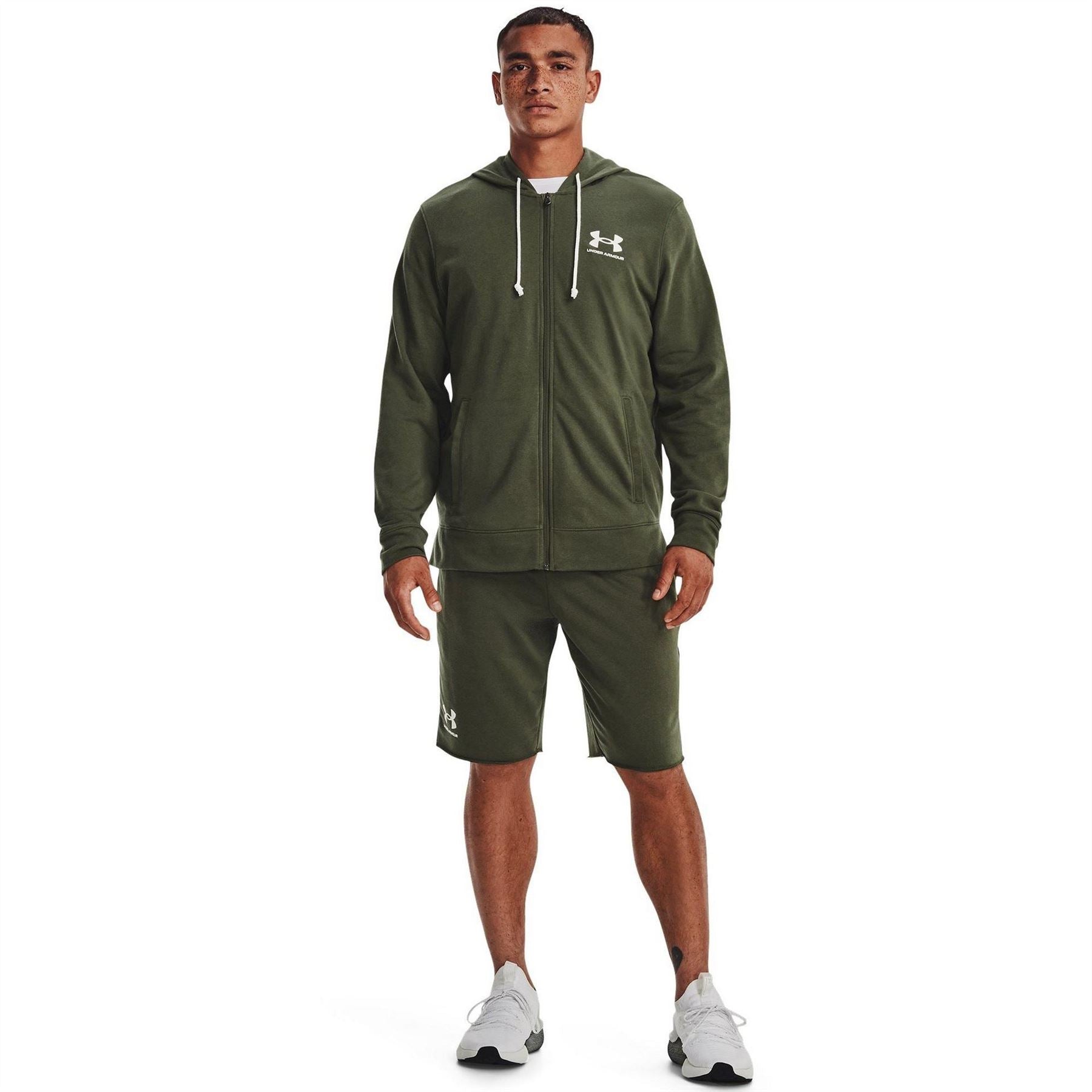 Under Armour Mens Armour Rival Full Zip Hoodie