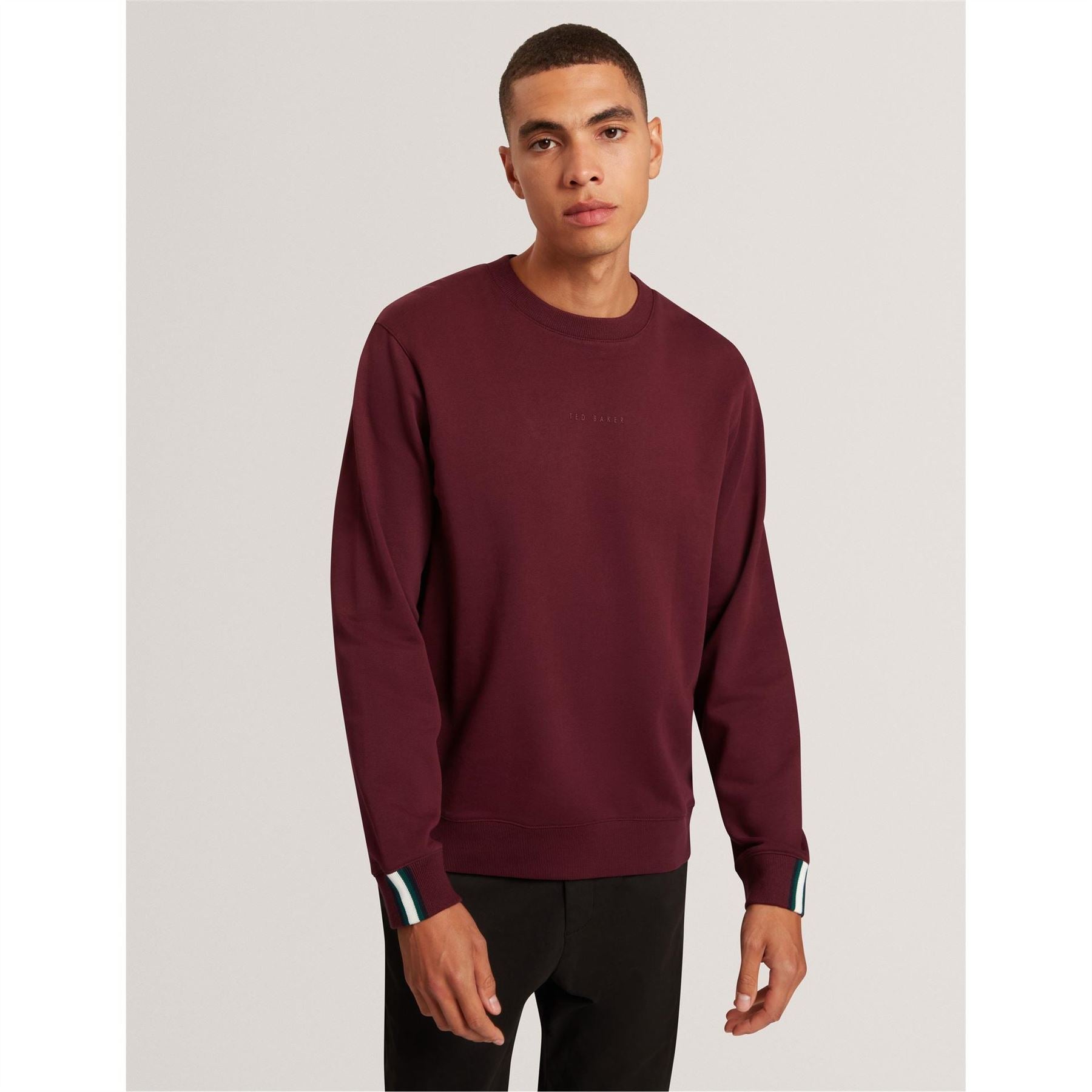 Ted Baker Long Sleeve Crew Neck Jersey Athletic Top