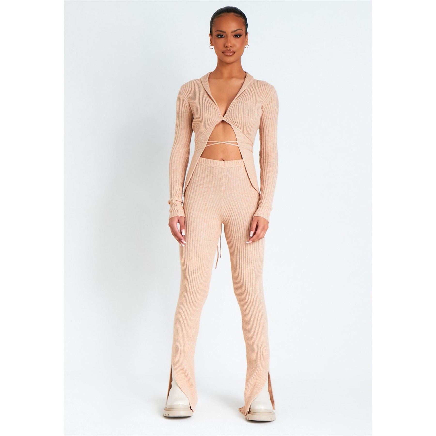 Missy Empire Knitted Tie Cardigan