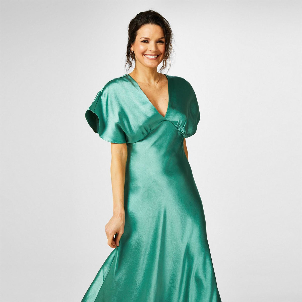 Biba Bridesmaid Satin Maxi Dress