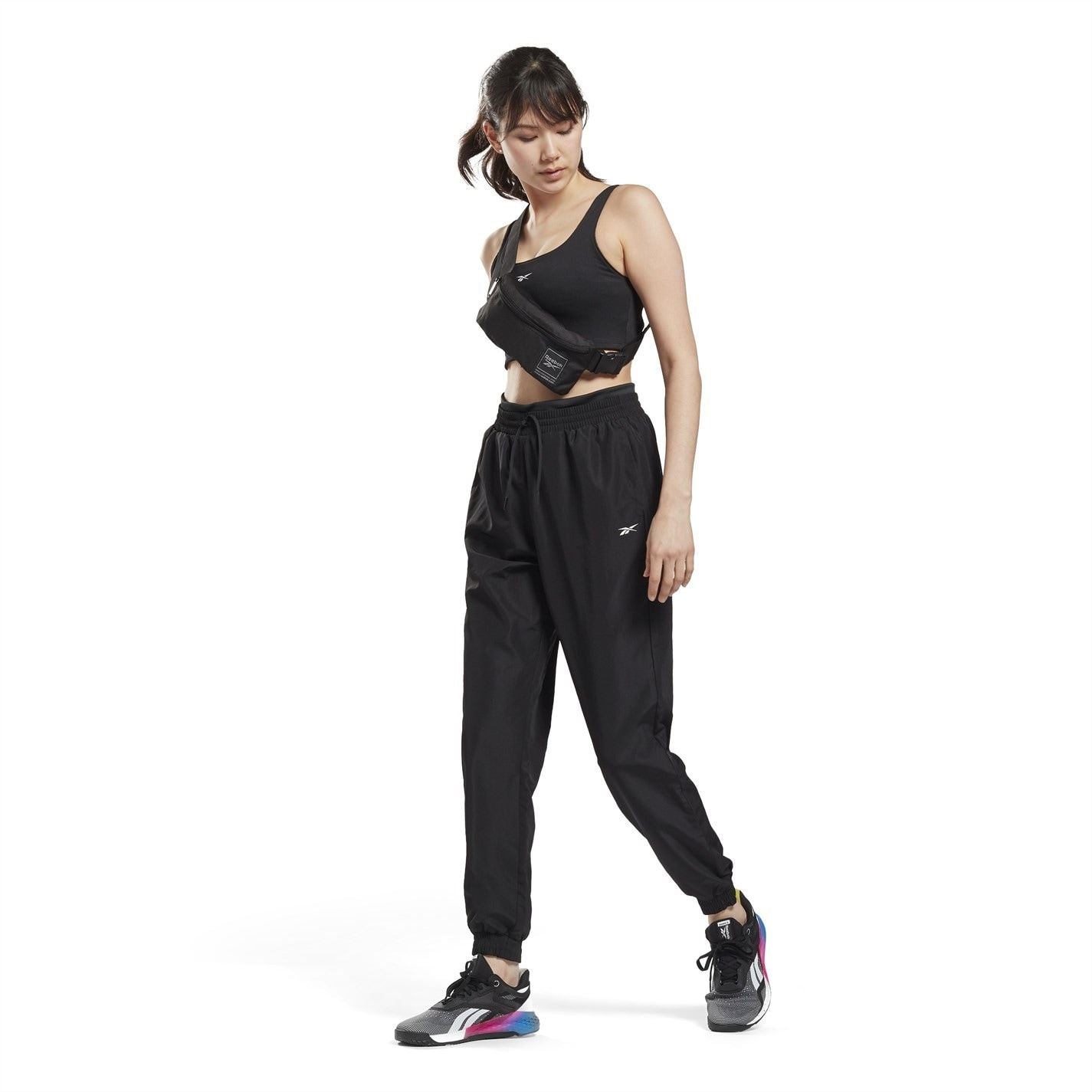 Reebok Womens Workout Ready Woven Joggers Tracksuit Bottom