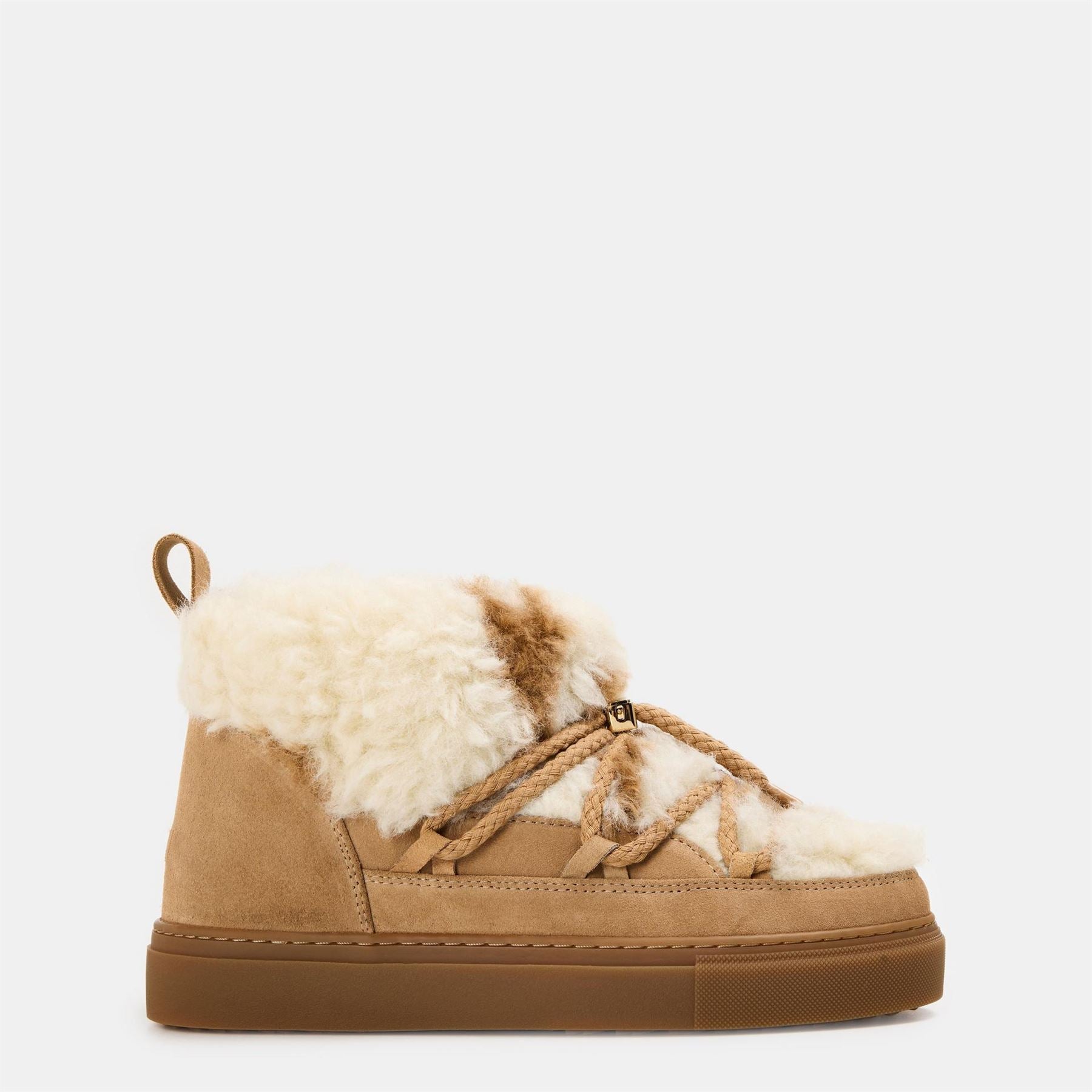 Inuikii Teddy Low Snug Boots Lace Up Flats
