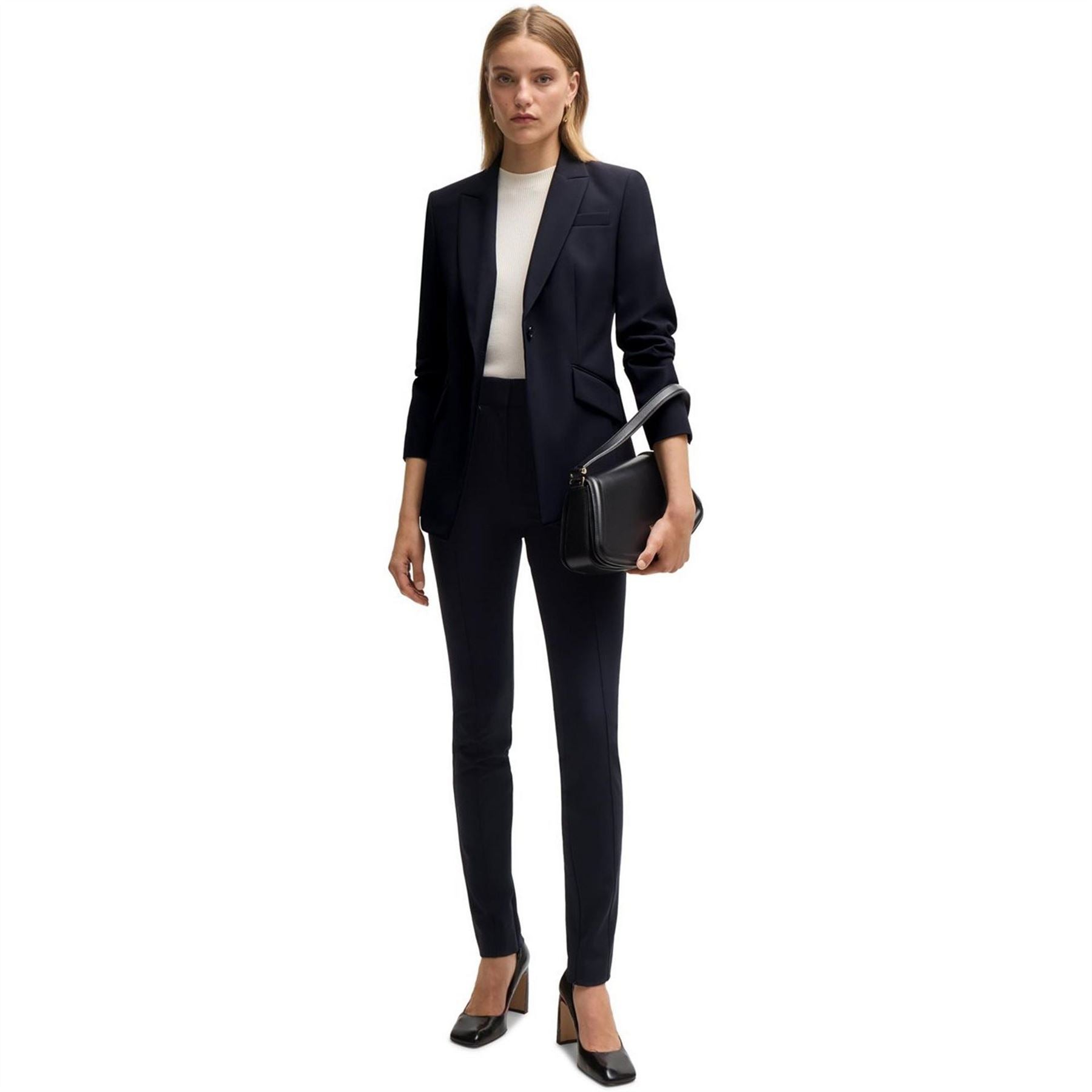 Boss Tukeva Solid Patterned Slim Trousers