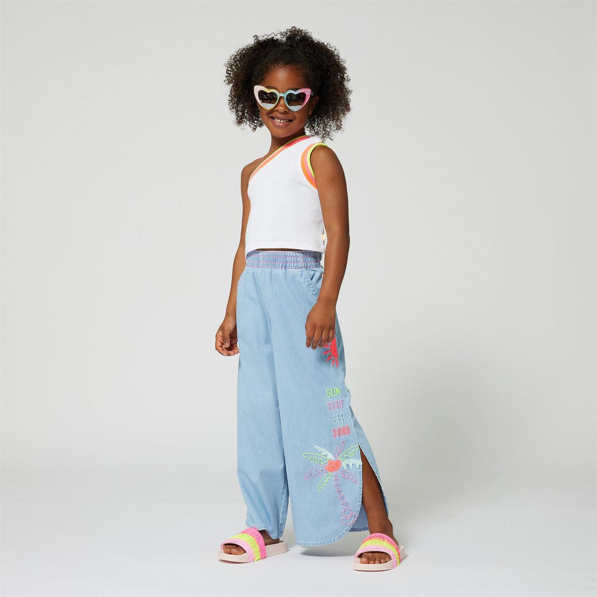 Billieblush Fringed Sliders