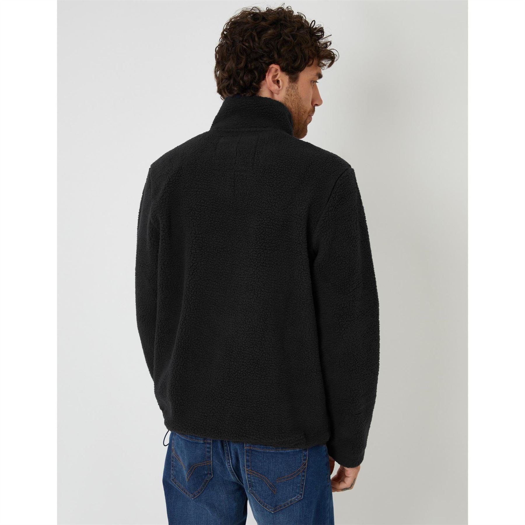 Threadbare Quarter Zip Funnel Neck Long Sleeve Sweatshirt