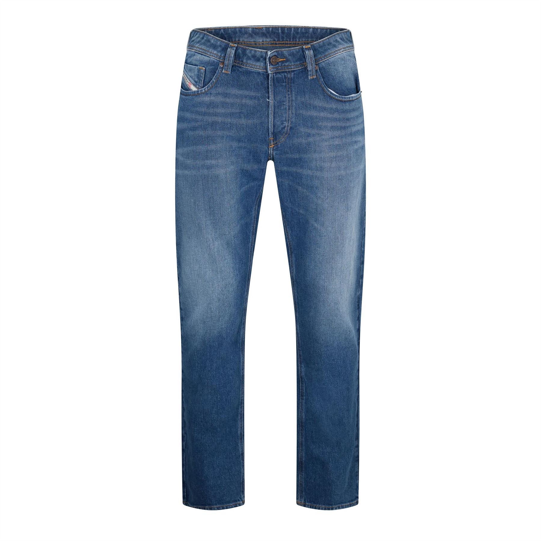 Diesel Five Pocket Design Straight Leg Jeans