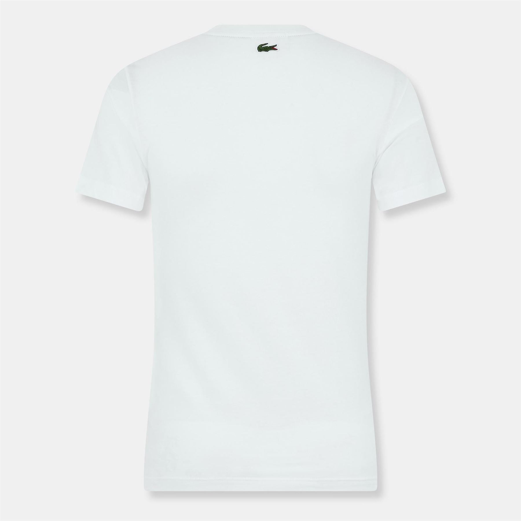Lacoste Crocodile Print Lettering Regular Fit T-Shirt