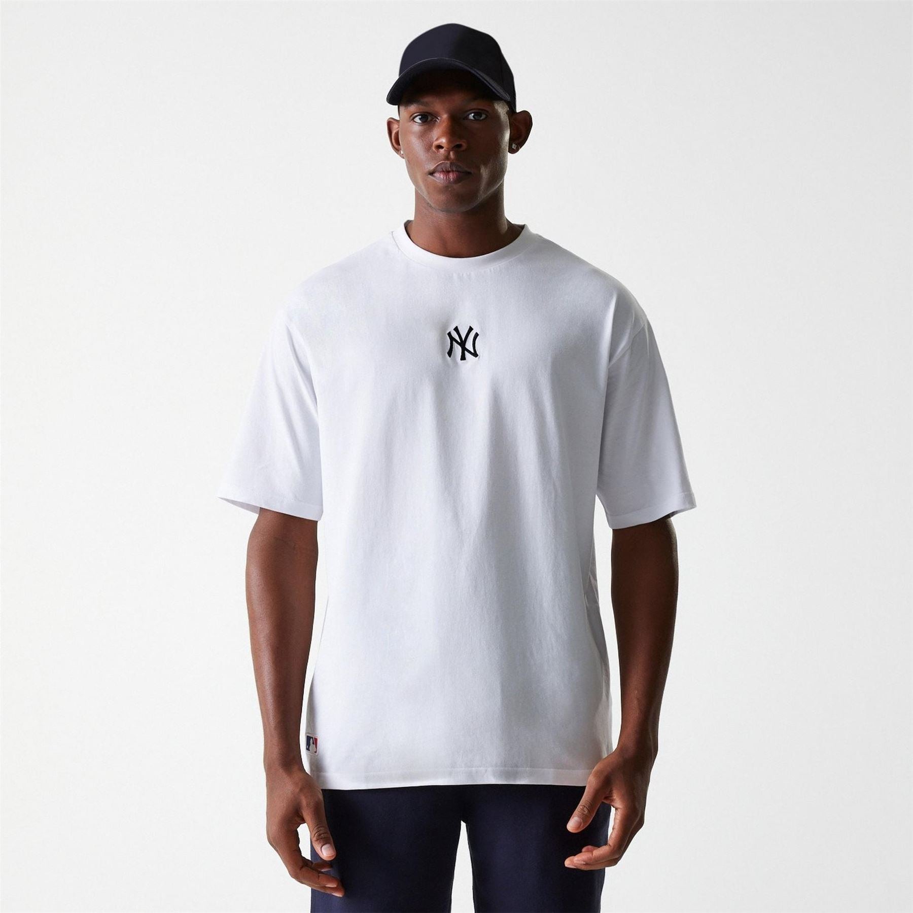 New Era Essential Oversized Embroidered Boyfriend T-Shirt