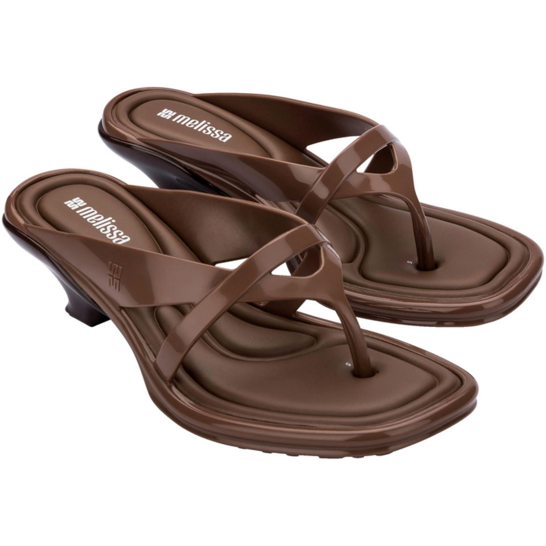 Melissa Layla Solid Patterned Toe Post Sandals