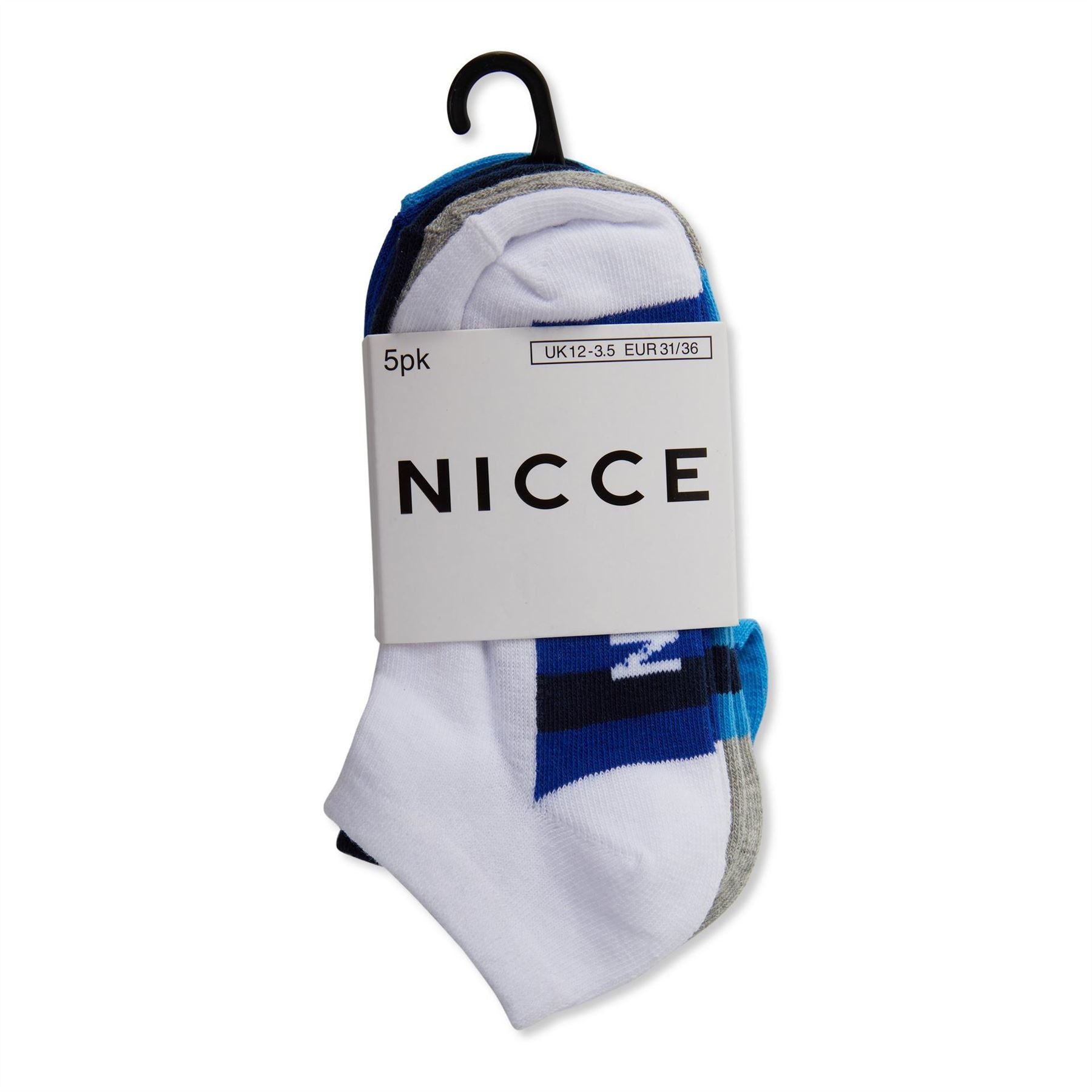 Nicce 5 Pack Lettering No Show Socks