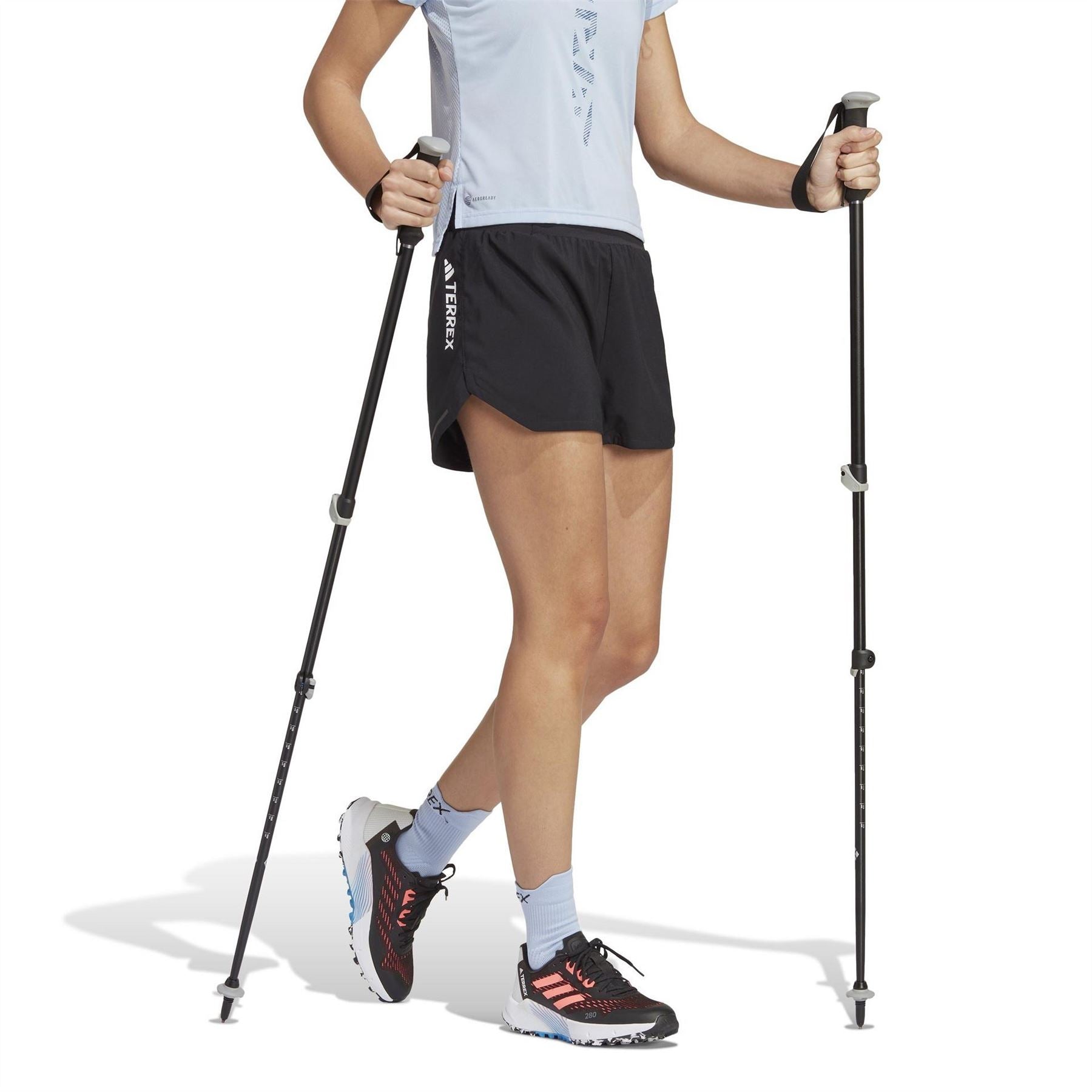 adidas Walking Curved Hem Athletic Shorts