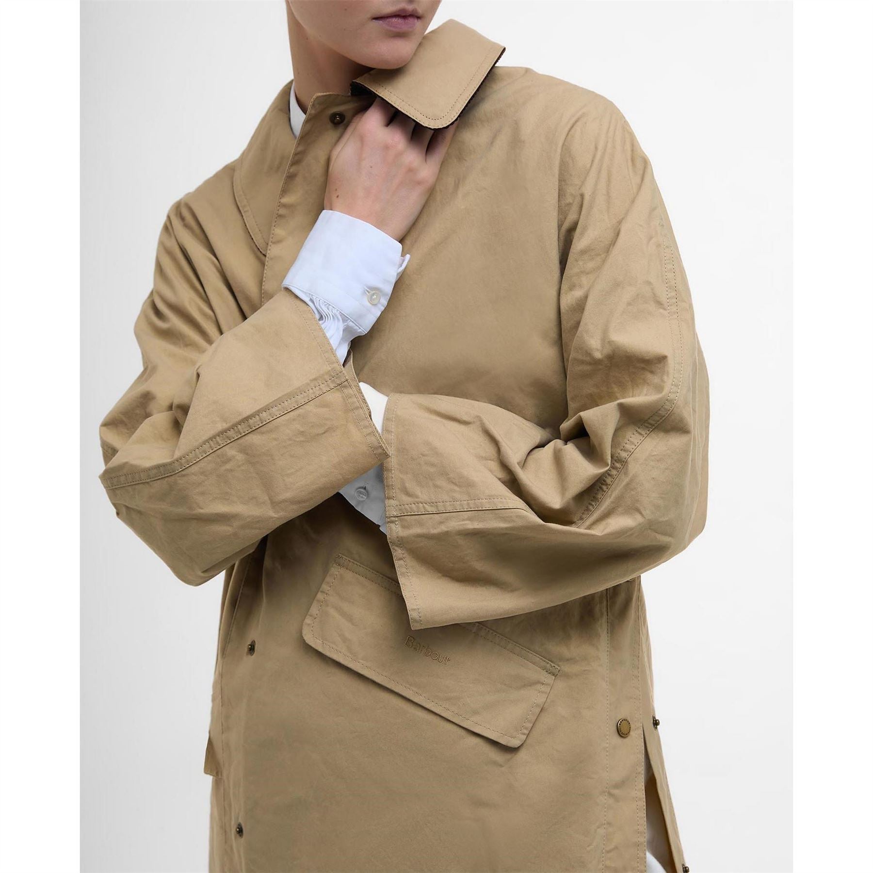 Barbour Lizzy Showerproof Waterproof Calf Length Long Sleeve Mac