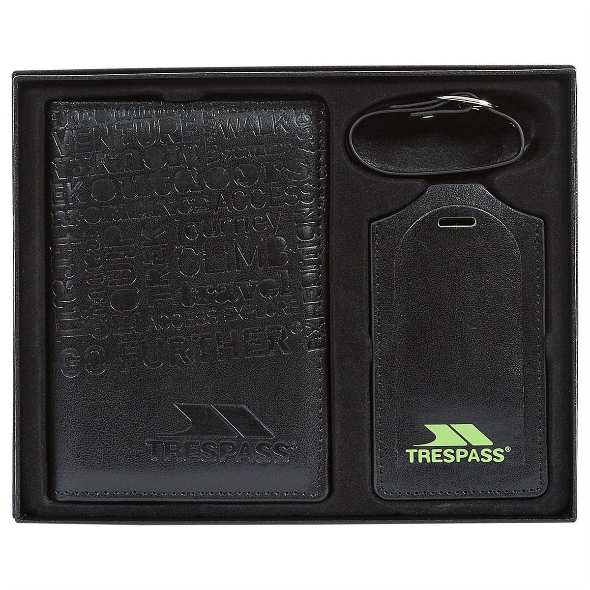 Trespass Adult Wunderlust Travel Set Passport And Luggage Tag